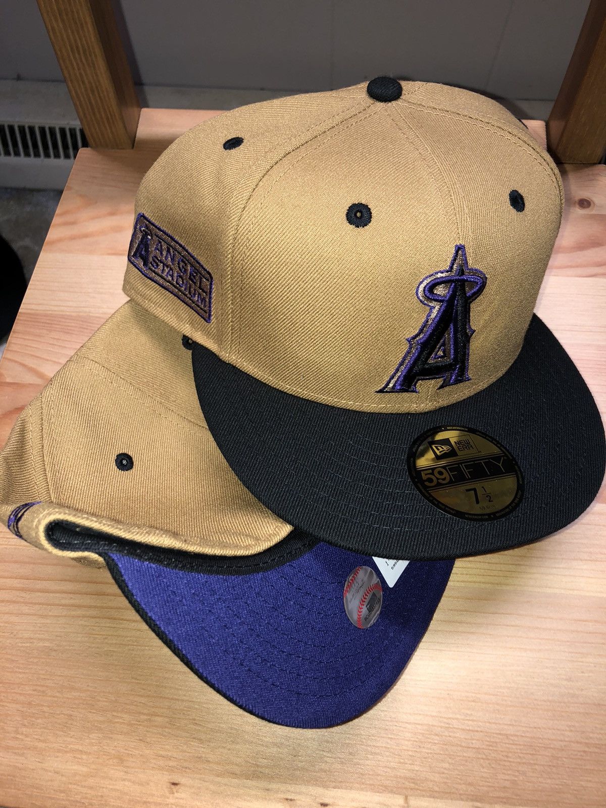 New Era New Era Fitted Anaheim Angels Hat PB&J Tan Black Angels 1/2 Size ONE SIZE - 2 Thumbnail