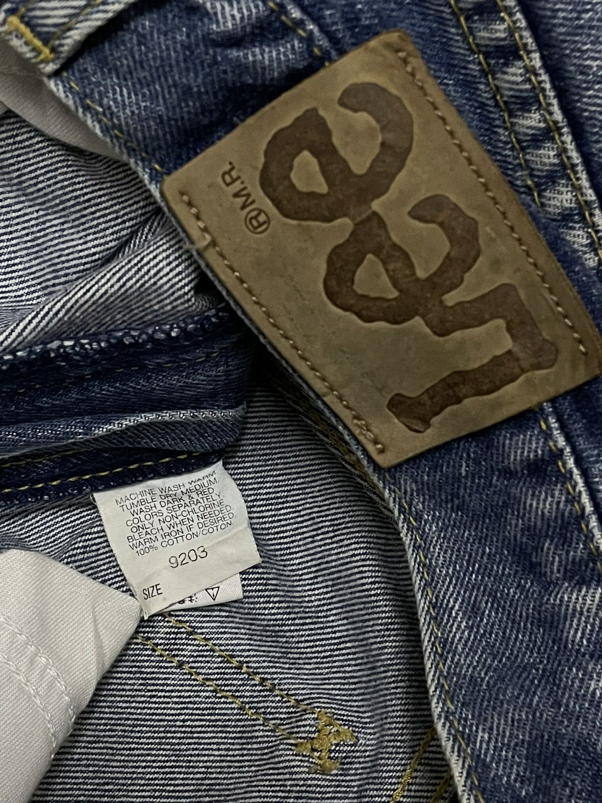 Designer × Lee × Vintage Vintage 1990s Designer Lee Raw Blue Denim Vintage Style Size US 27 - 16 Thumbnail