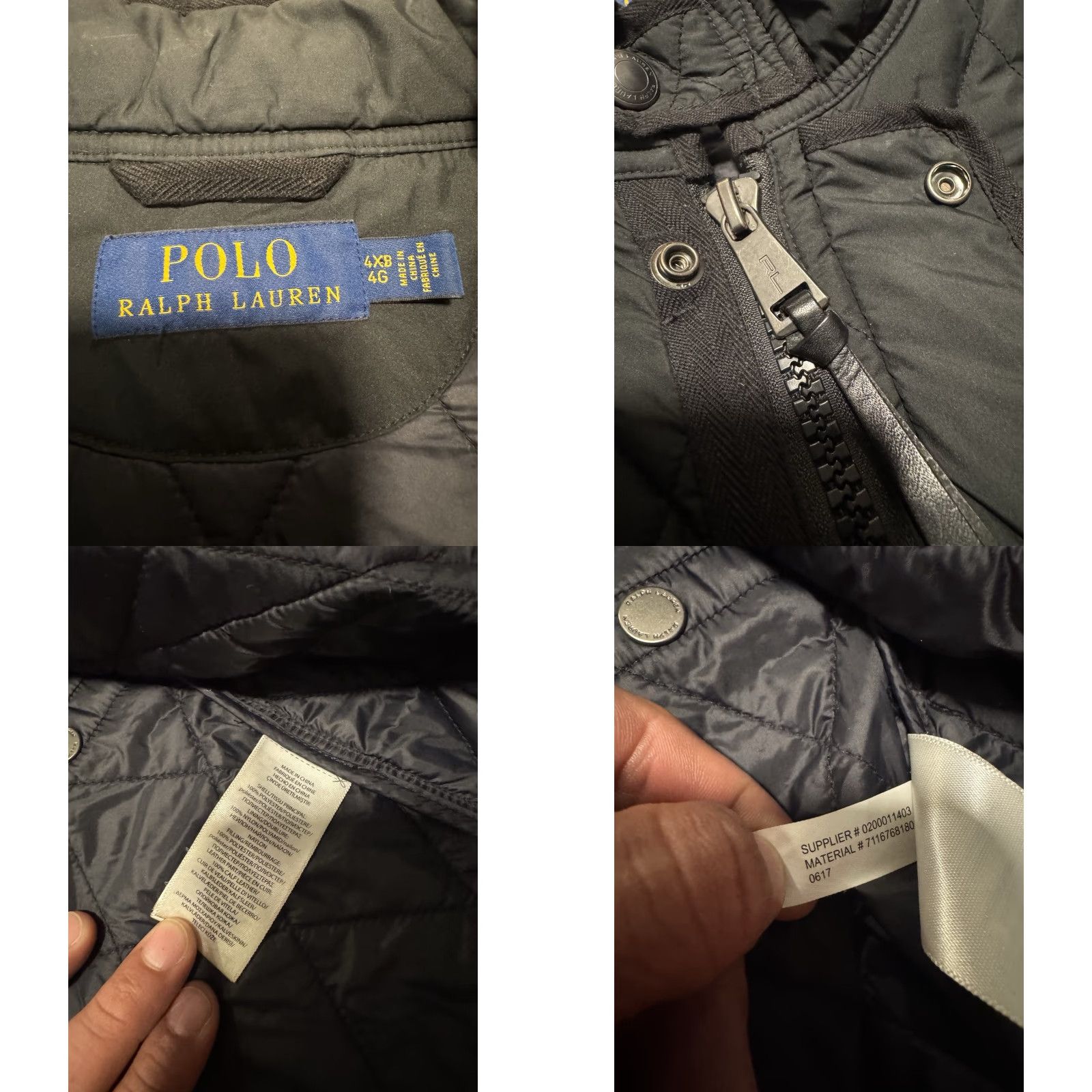 Polo Ralph Lauren VINTAGE Polo Ralph Lauren Quilted Combat Vest Black Leather Trim Mens 4XB Big & Tall Jacket Windbreaker Size US XXL / EU 58 / 5 - 10 Thumbnail