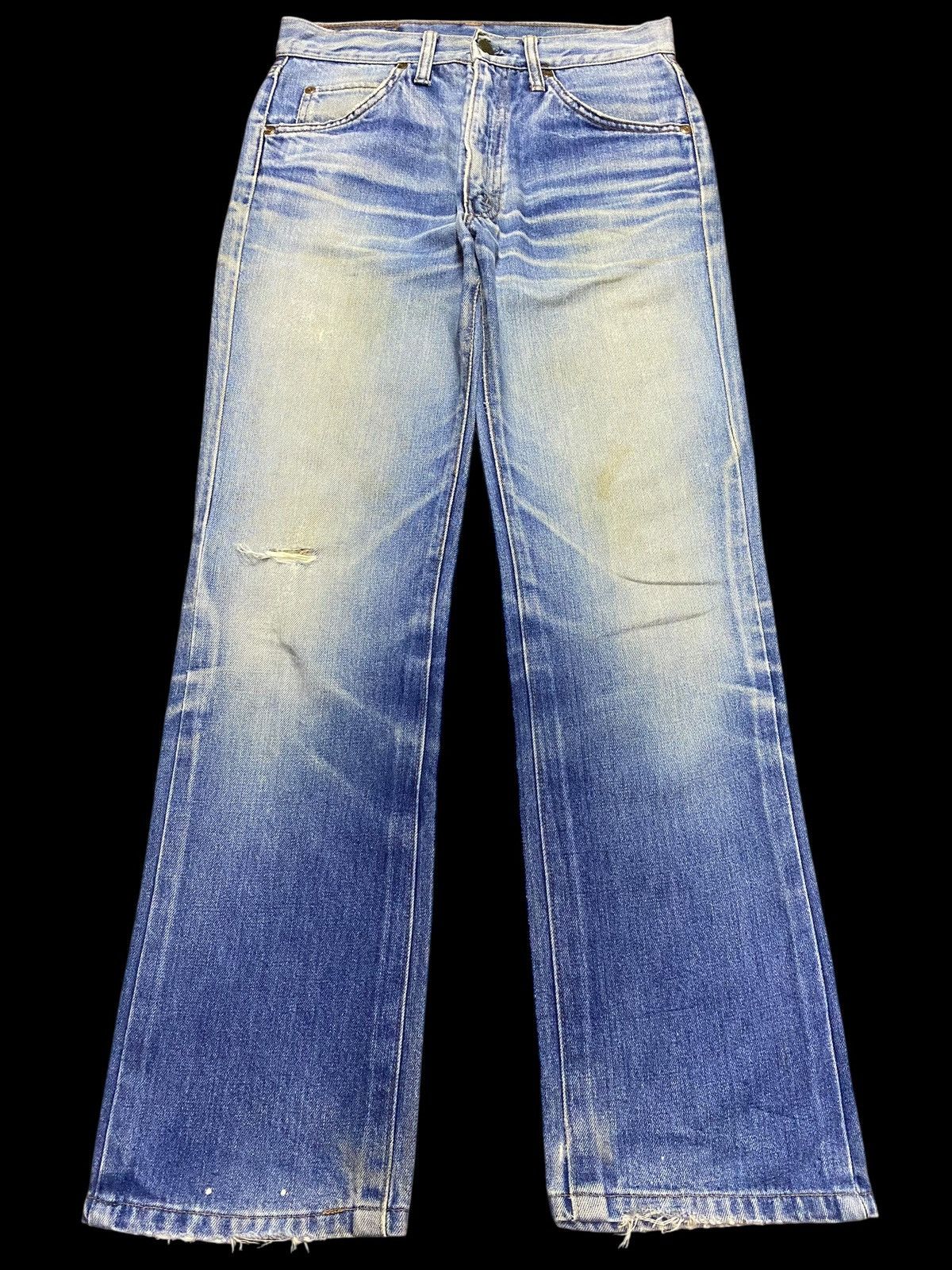 Vintage Big John Mud Wash Distressed Loose Jeans