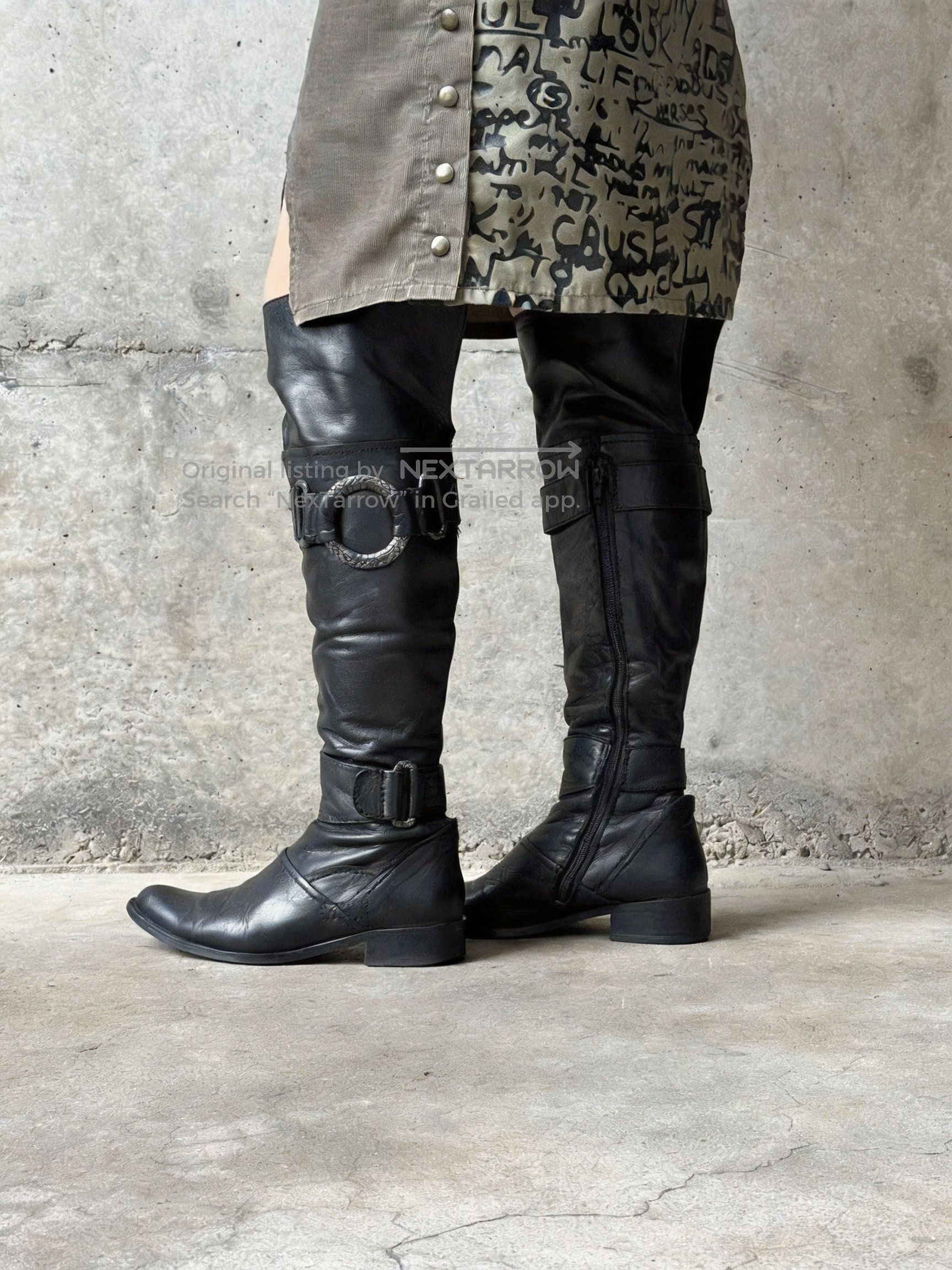 Rigards Regard Pointed Toe Biker Fold-Over Boots/ Size US 5 / IT 35 - 4 Thumbnail