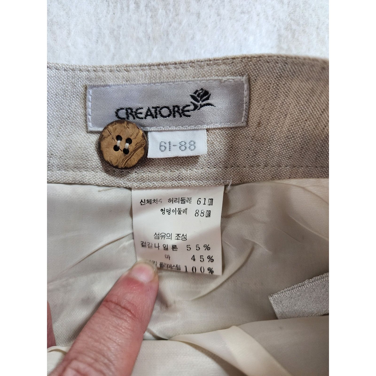 Other Creatore Korean Streetwear Linen Blend Pants XXS 0 24 Size 24" / US 00 / IT 34 - 3 Thumbnail