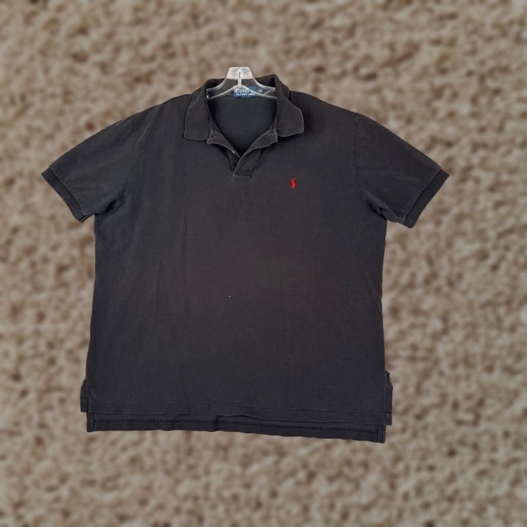 Ralph Lauren VINTAGE Polo Ralph Lauren Polo Shirt Adult 2XL Black 100% Cotton Jersey Shirt Mens Size US XXL / EU 58 / 5 - 1 Thumbnail