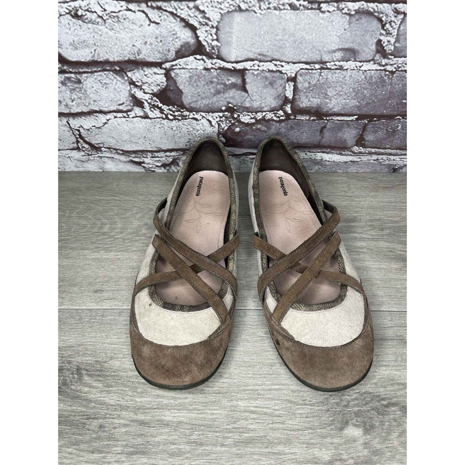 Patagonia Patagonia Beige Suede Brown Maryjane Strap Comfort Shoes Wom Size US 8 / IT 38 - 20 Thumbnail
