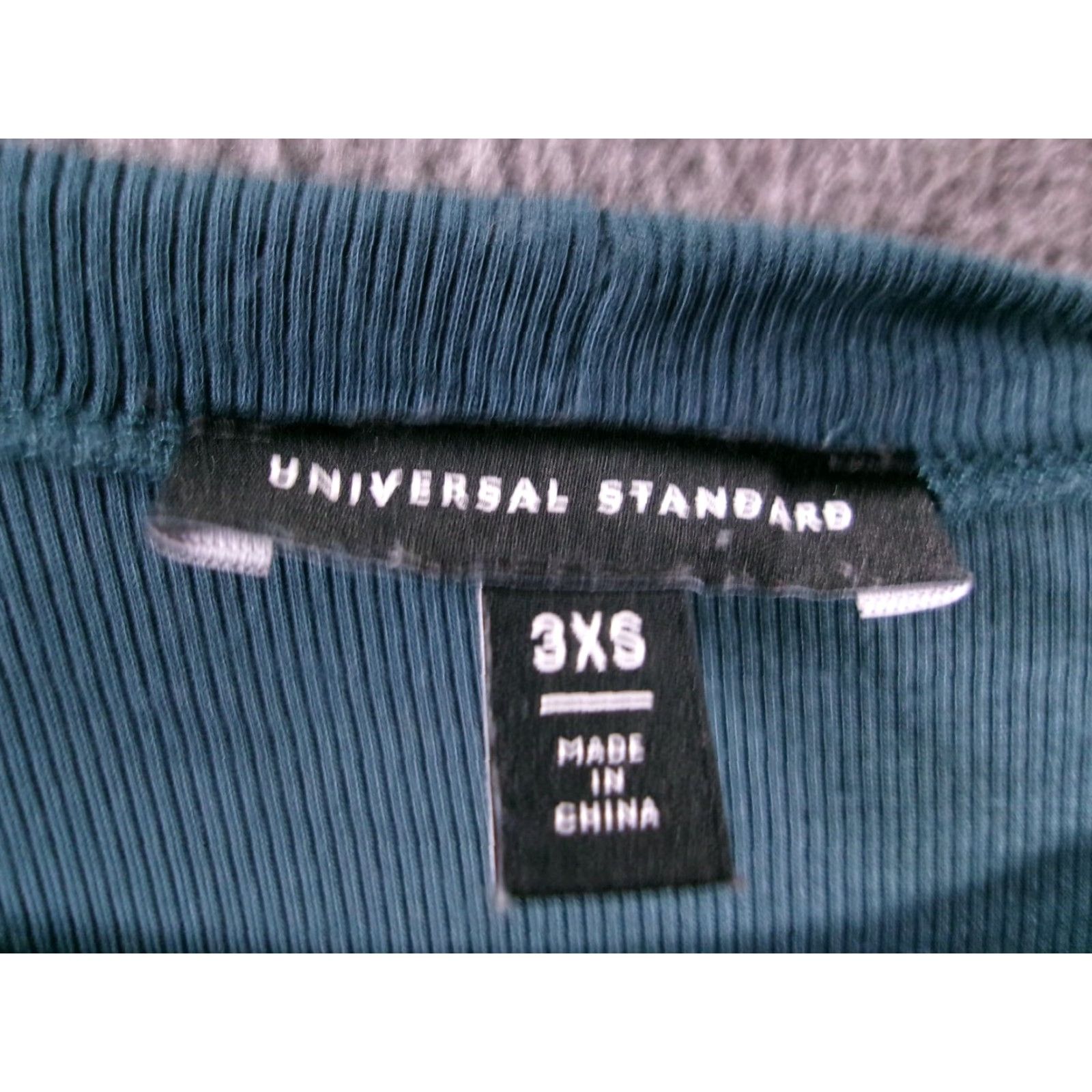 Vintage Universal Standard Dress Womens 3XS Ribbed Short Sleeve Tunic Modal Fitted Teal Size 26" / US 2 / IT 38 - 6 Thumbnail
