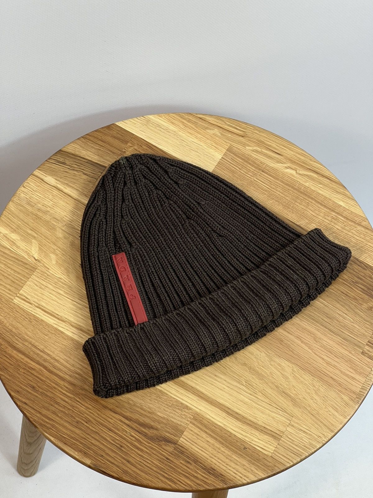 Prada Prada Sport 00s Beanie Wool Hat Red Label Logo | Grailed