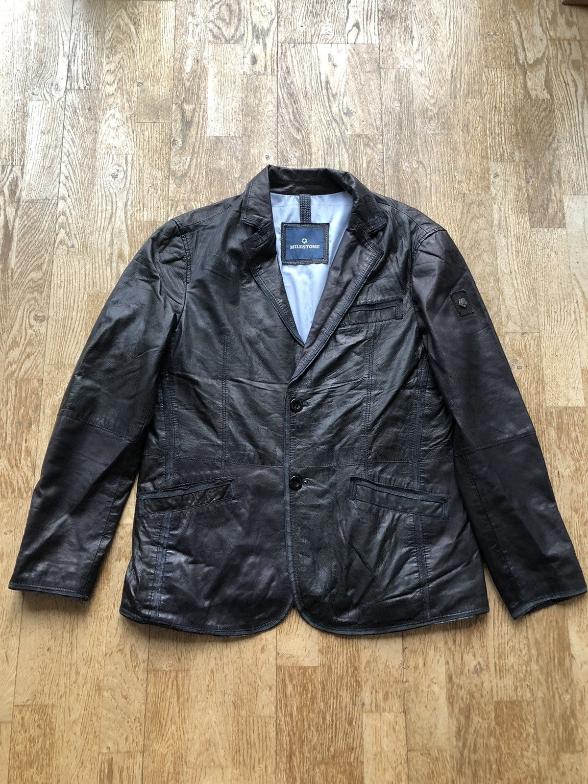 Milestone × Vintage MILESTONE LEATHER ANASTASIO VINTAGE QUALITY SUIT JACKET Size US L / EU 52-54 / 3 - 1 Thumbnail