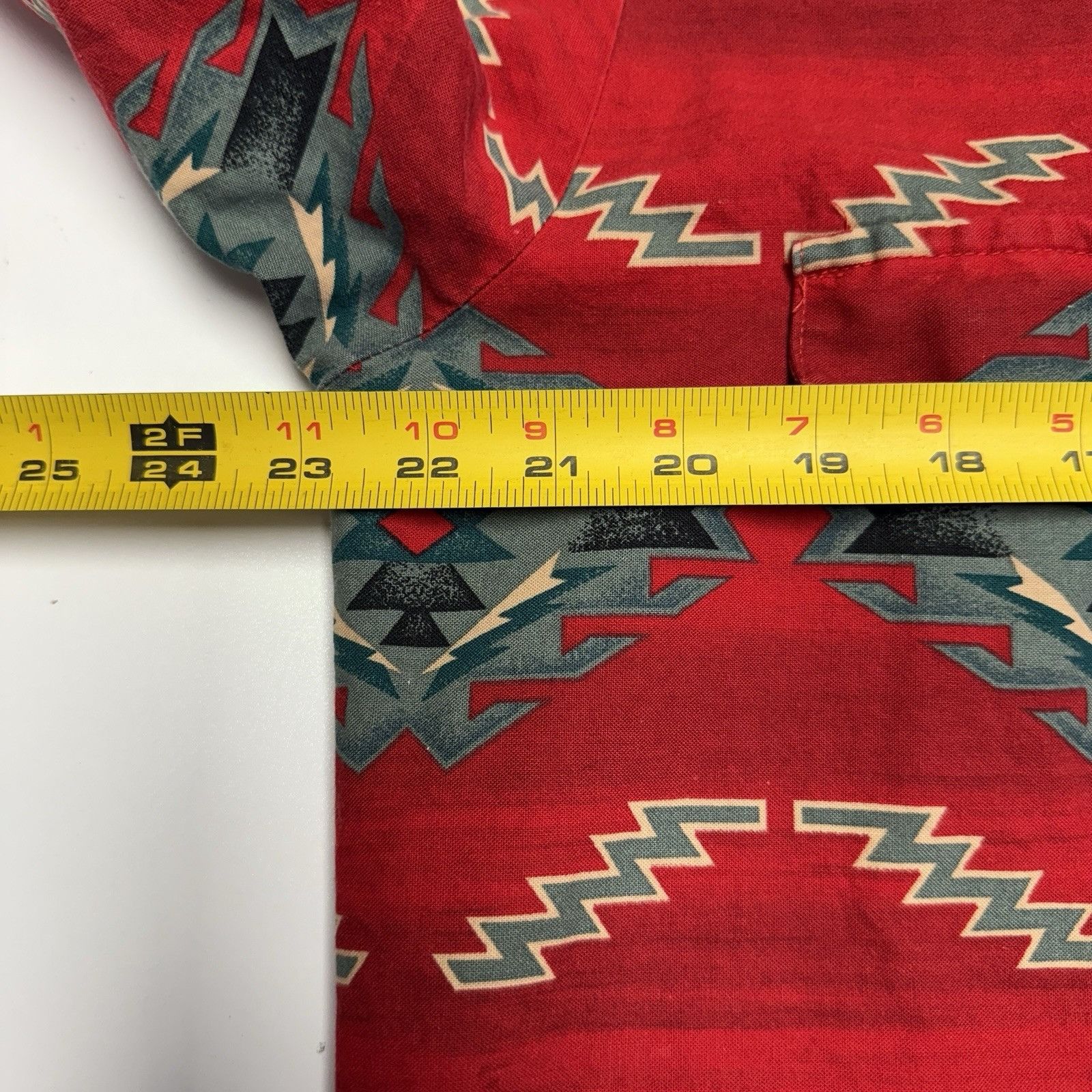 Roper × Vintage Vintage Roper Western Shirt Mens Large Red Long Sleeve Aztec Size US L / EU 52-54 / 3 - 12 Thumbnail