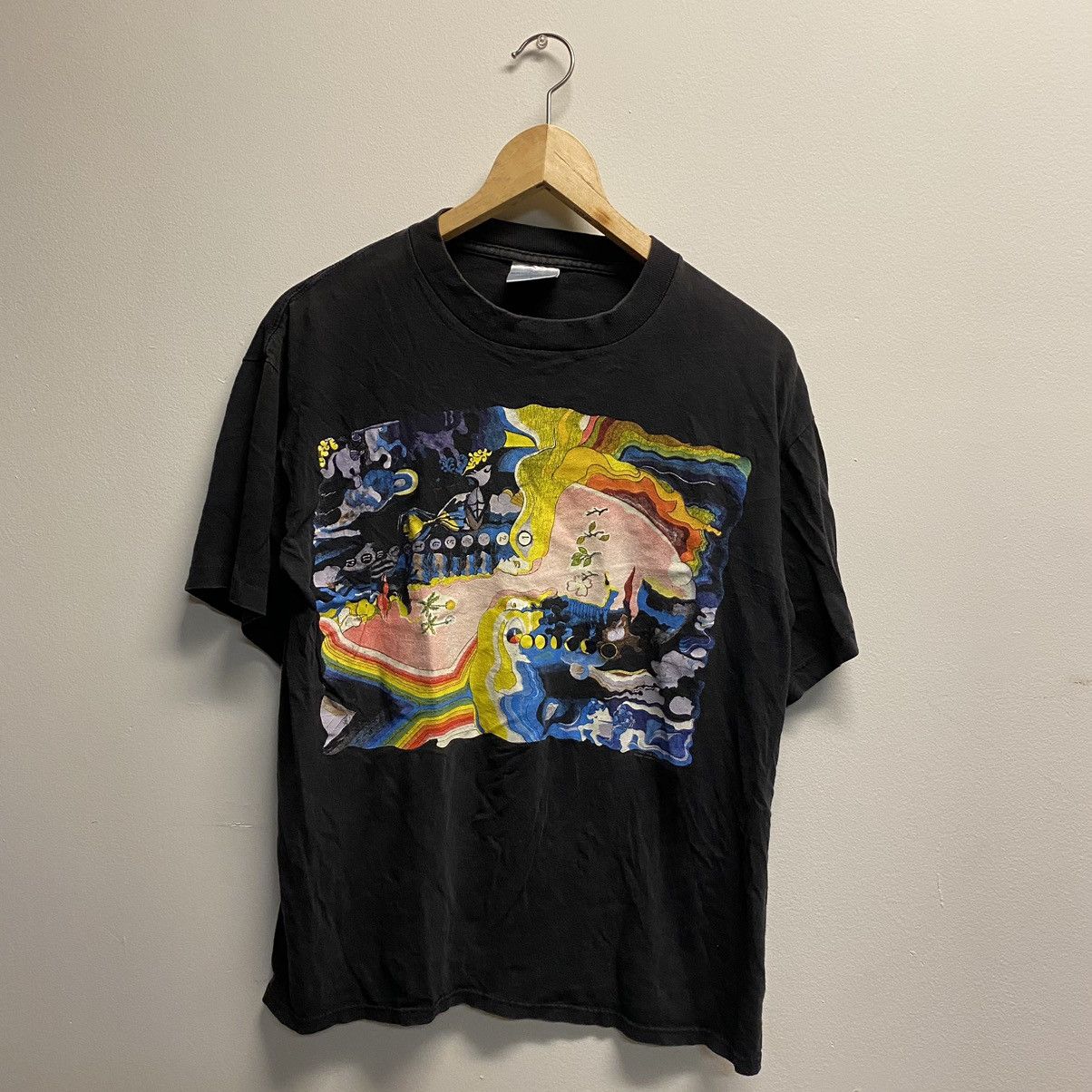 T-shirt Vintage The Moody Blues - Coton, Taille Unique, Blanc, Neuf Avec étiquette, Fabriqué Aux USA