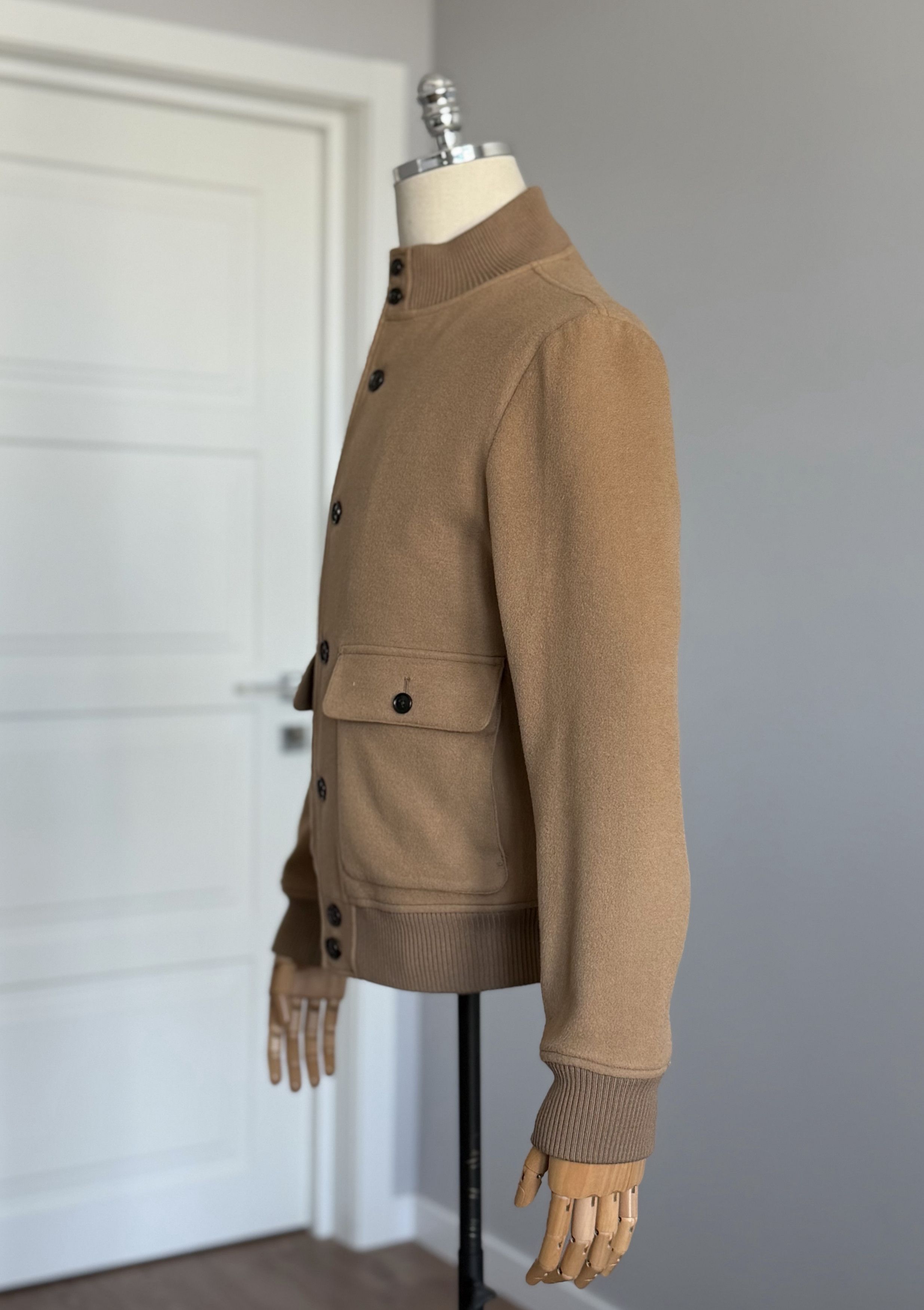 Suitsupply SUITSUPPLY Pure Wool Bomber Jacket Camel Size M Luxury Brand Size US M / EU 48-50 / 2 - 6 Thumbnail