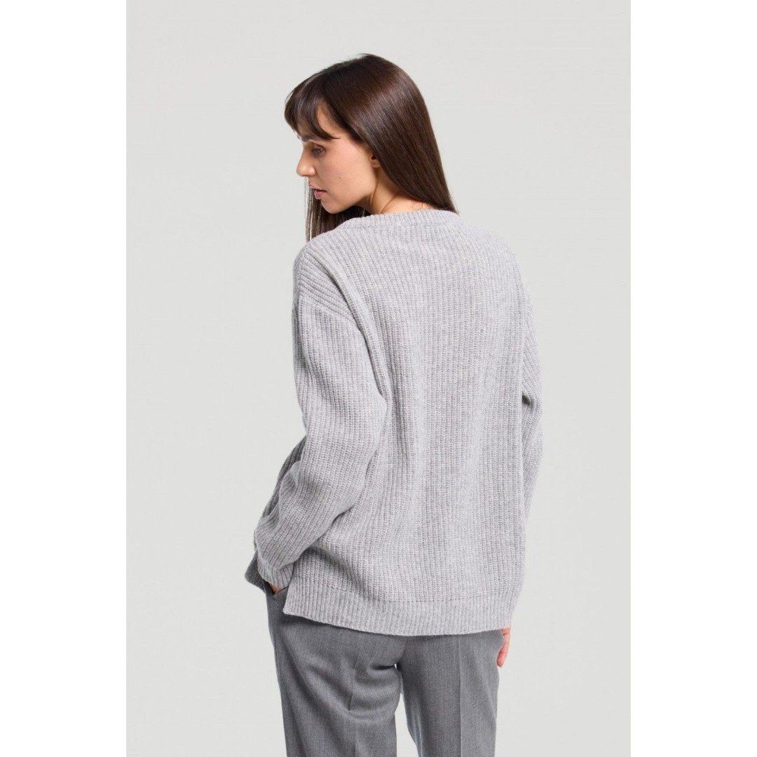 Other Bomshe Wool Sweater Lightweight Oversize Crew Neck Rib Knit Size S / US 4 / IT 40 - 2 Thumbnail