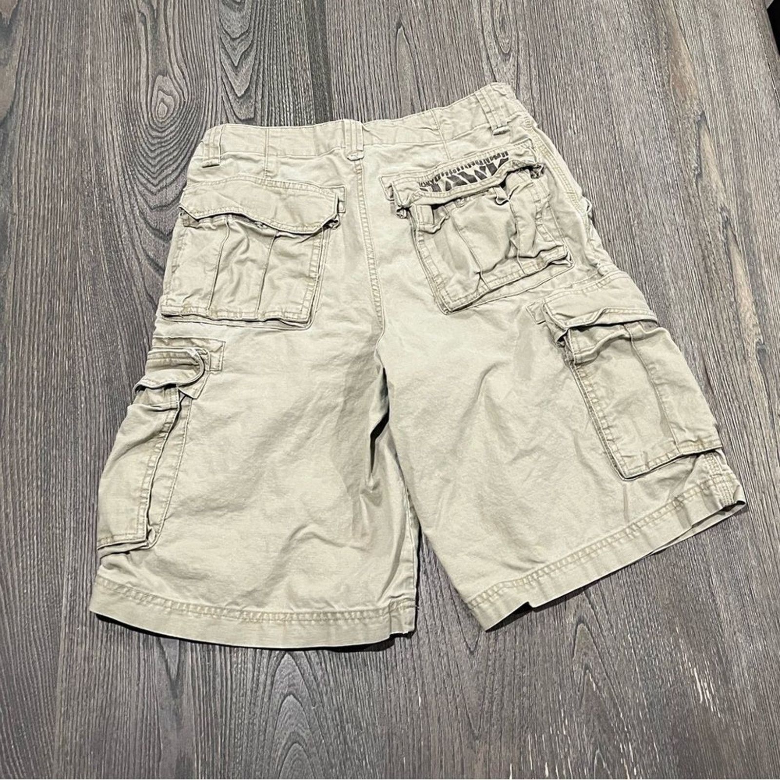 Tony Hawk Tony Hawk Khaki Cargo Shorts Linen Cotton Blend Size 29 Size US 29 - 5 Thumbnail