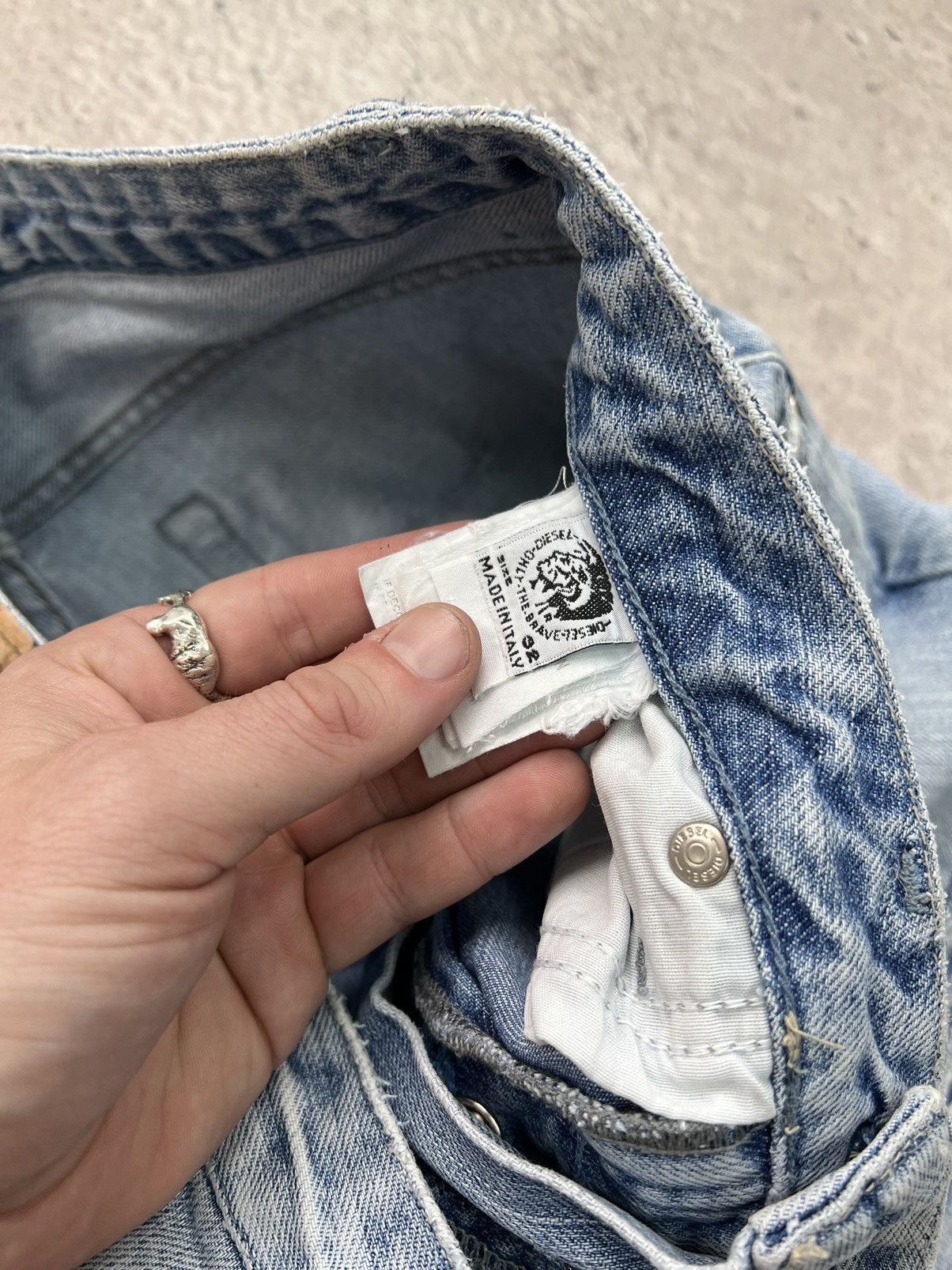 Diesel × Japanese Brand Diesel Dirty Pants FADED crash DENIM THRASHED Y2k Distressed Size US 32 / EU 48 - 9 Thumbnail