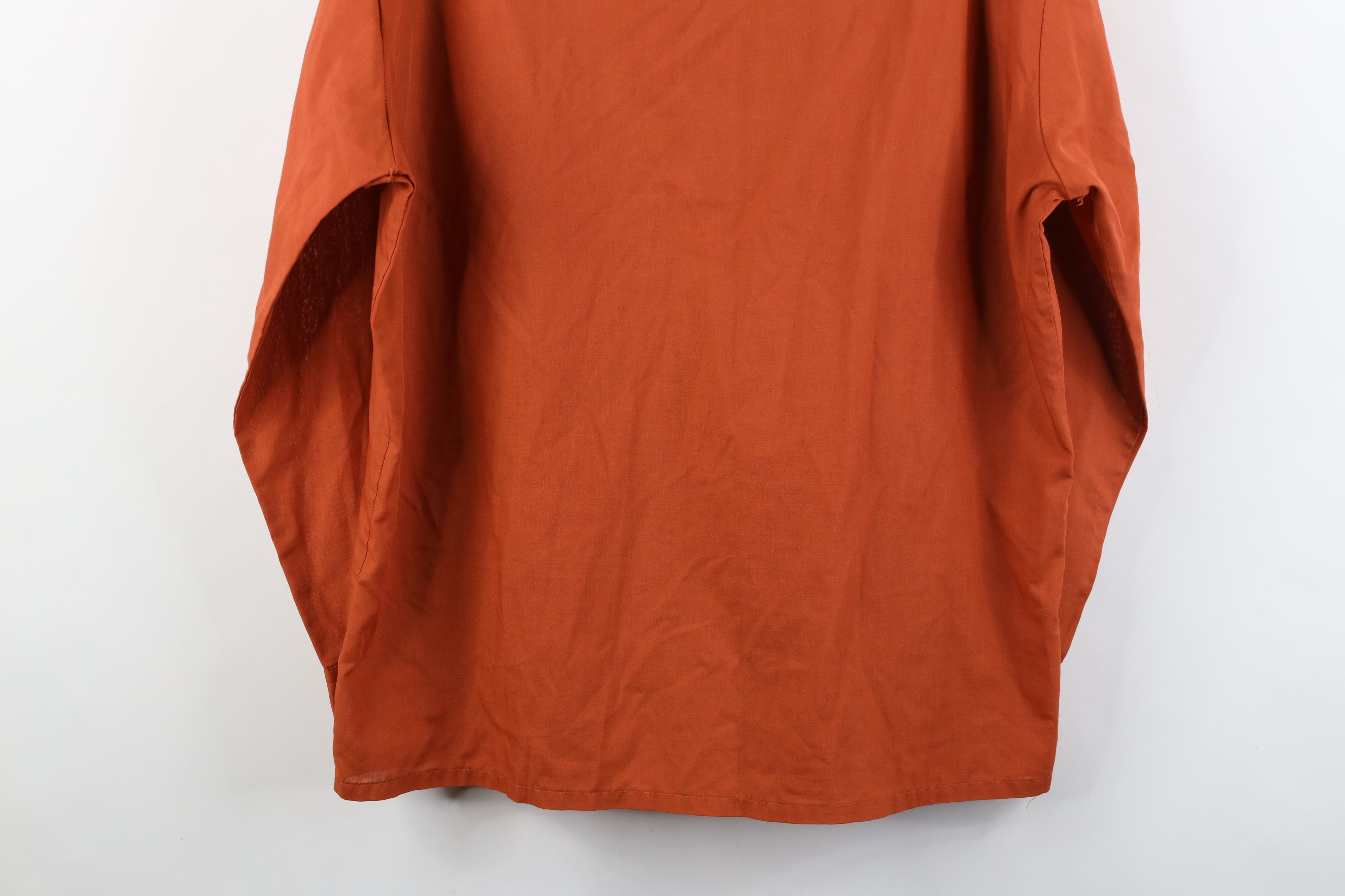 Vintage Vintage 70s Streetwear Thrashed Collared Button Shirt Orange Size US L / EU 52-54 / 3 - 14 Thumbnail