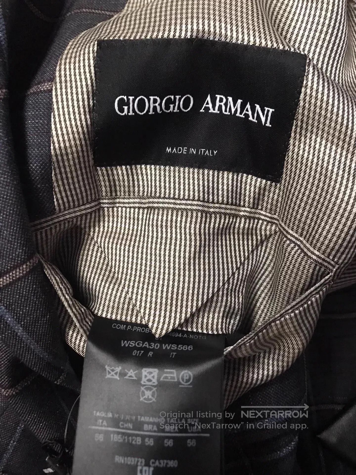 Giorgio Armani Black Checkered Blazer - XL. Size US XL / EU 56 / 4 - 5 Thumbnail