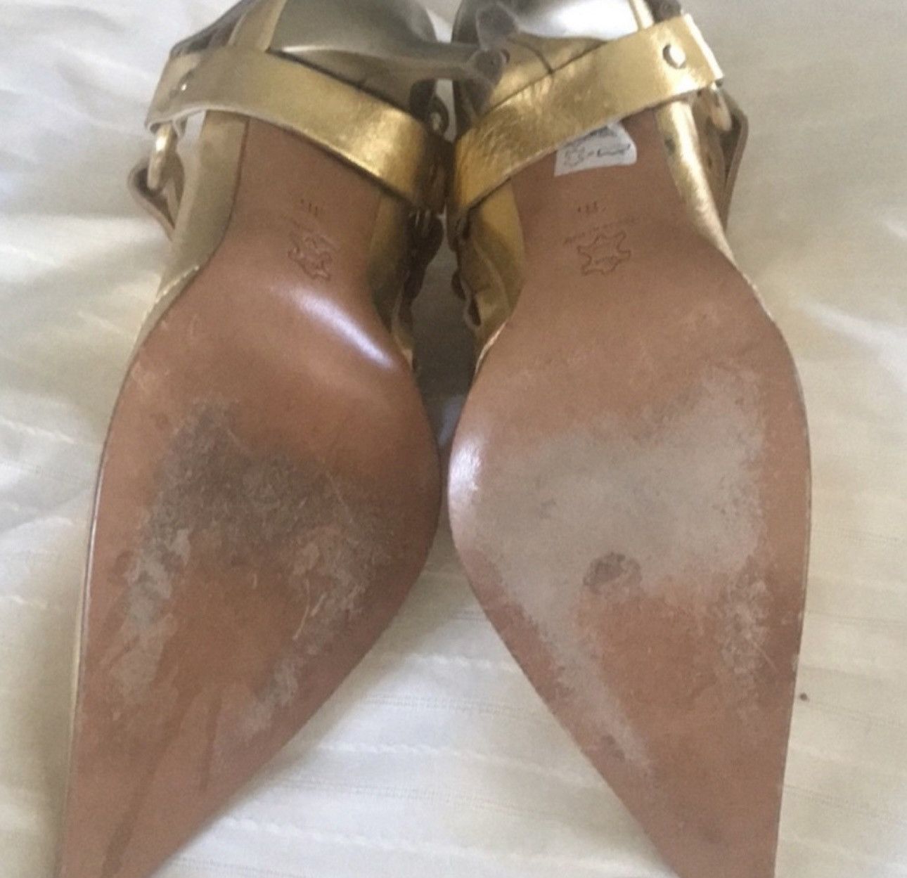 Other Denny Rose Metallic Gold Ankle Boots Size US 6 / IT 36 - 4 Thumbnail