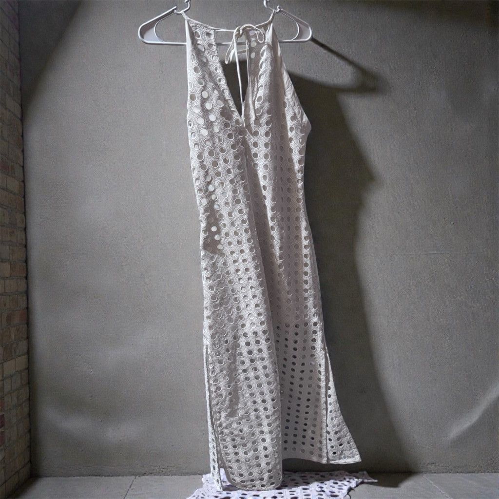 Vineet Bahl Eyelet Halter Dress by Anthropologie NWT