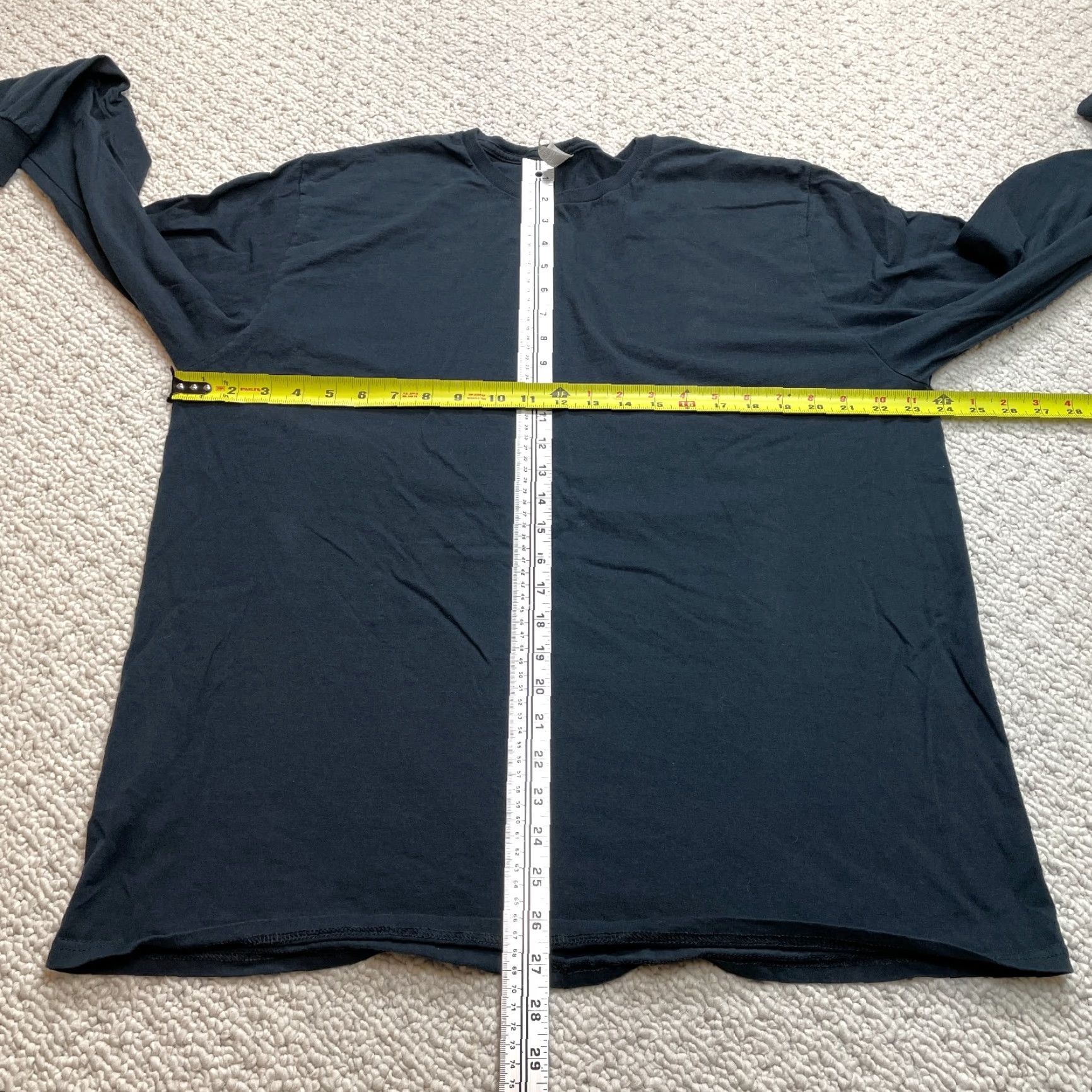 Fruit Of The Loom Fruit of the Loom Shirt Mens 2XL Black Cotton Adult Basic Long Sleeve Crew Tee Size US XXL / EU 58 / 5 - 5 Thumbnail