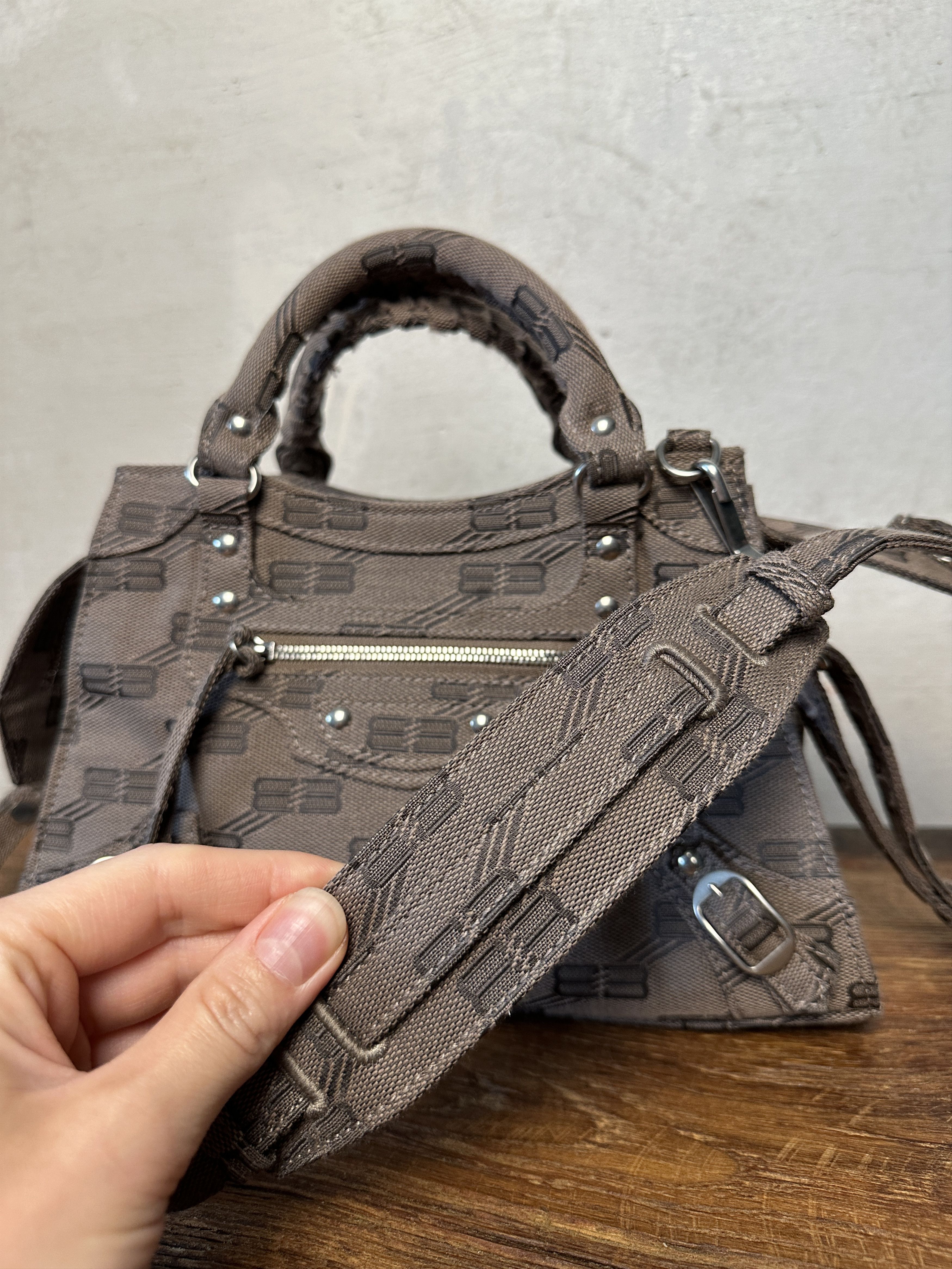 Balenciaga Balenciaga Neo Cagole City XS Canvas Tote Bag Size ONE SIZE - 11 Thumbnail