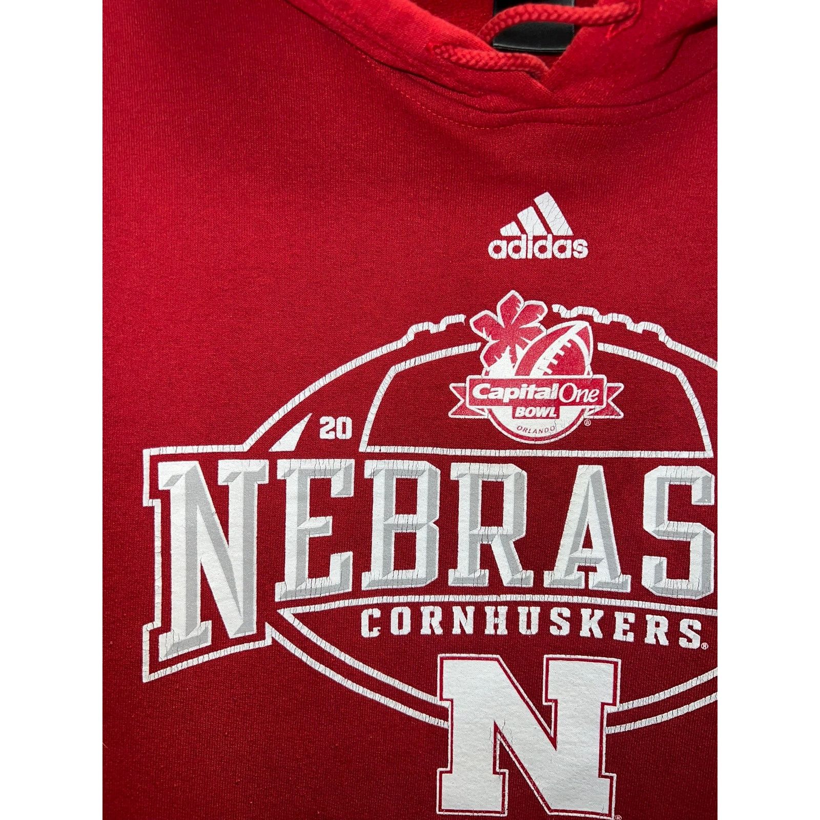 Vintage Adidas Nebraska Cornhuskers Hoodie 2012 College University 2 Size US XXL / EU 58 / 5 - 4 Thumbnail