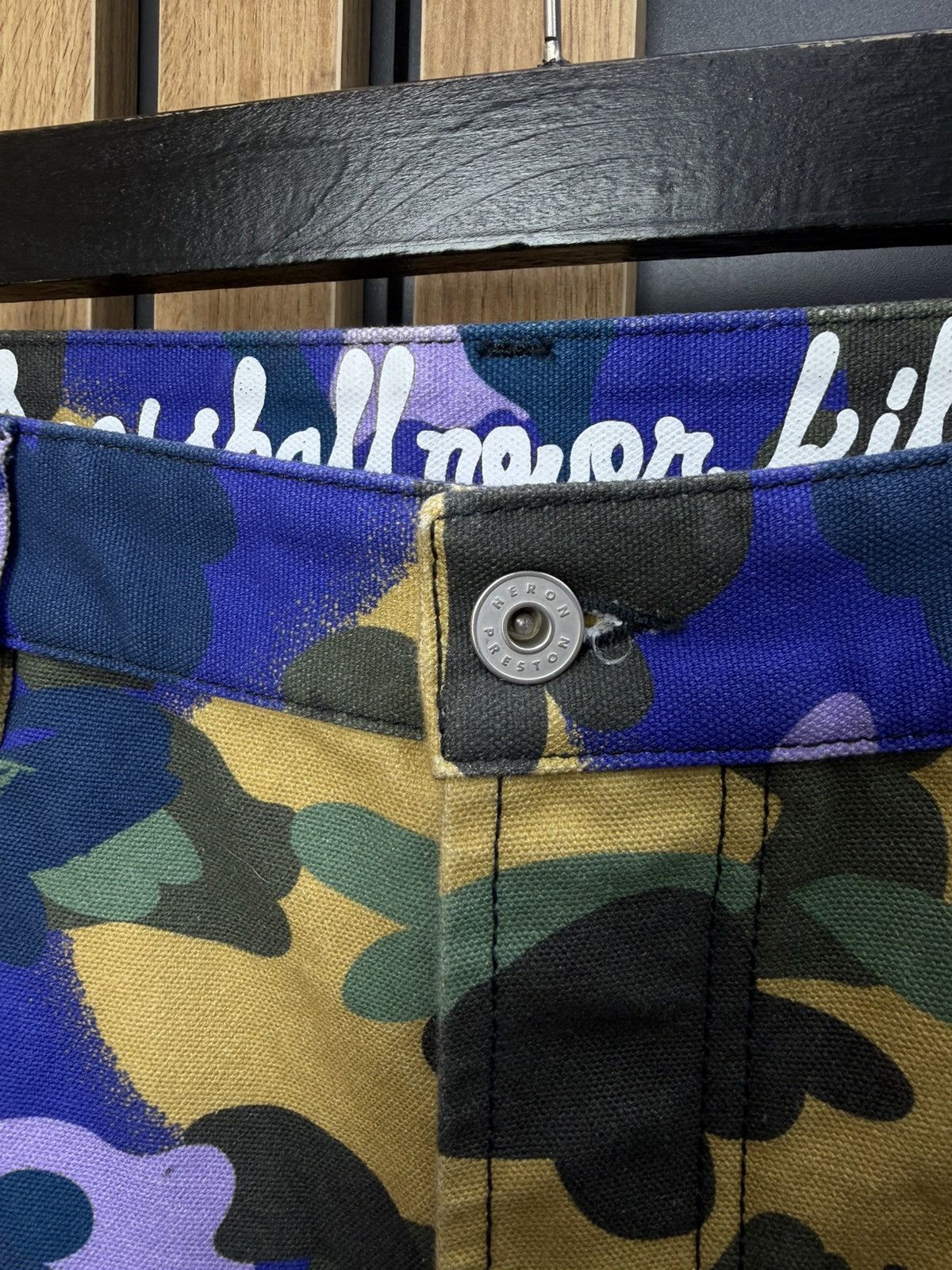 Bape Bape x Heron Preston Double Knee Camo Duck Painter Pants XS Size US 30 / EU 46 - 9 Thumbnail