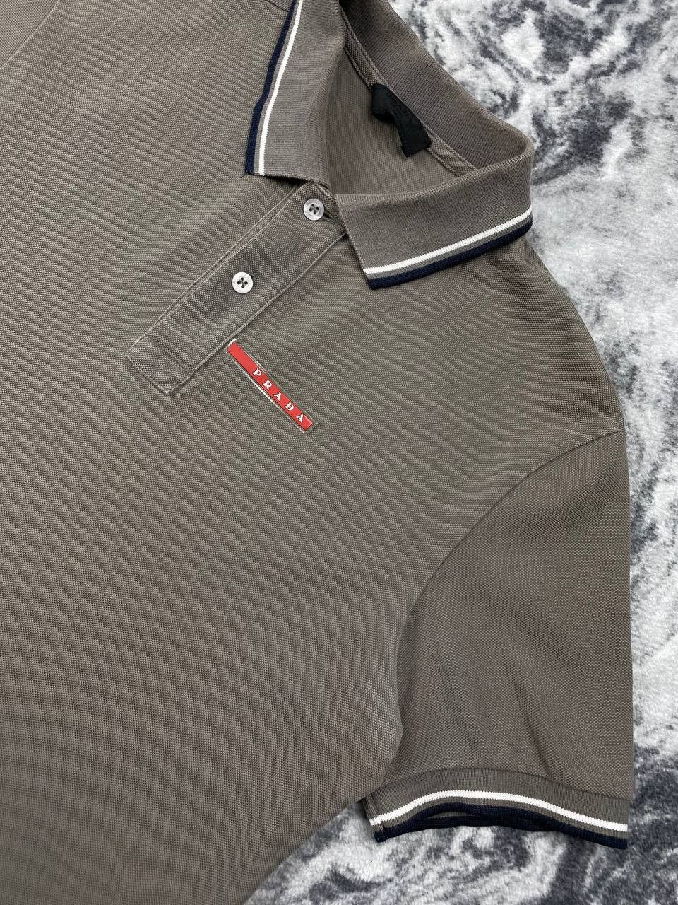 Prada Prada Red Tab Polo Shirt Men Size S Gray Size US S / EU 44-46 / 1 - 3 Thumbnail