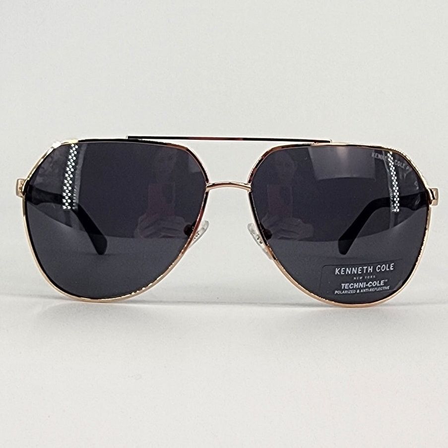 Kenneth Cole Kenneth Cole New York Gold Polarized Aviator Sunglasses Size ONE SIZE - 10 Thumbnail
