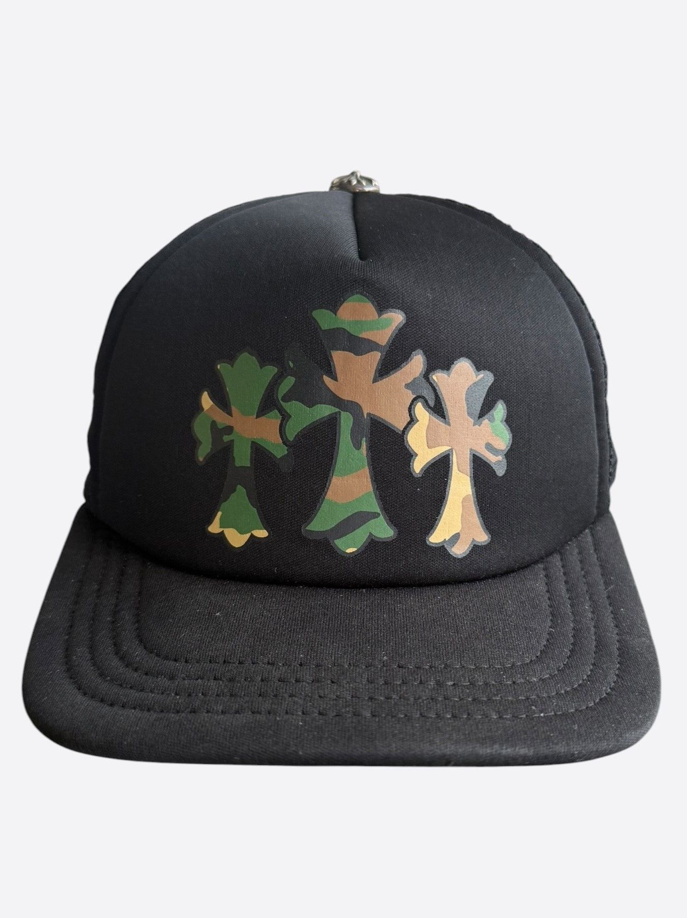 Chrome Hearts Chrome Hearts Black & Camouflage Cross Trucker Hat Size ONE SIZE - 1 Thumbnail