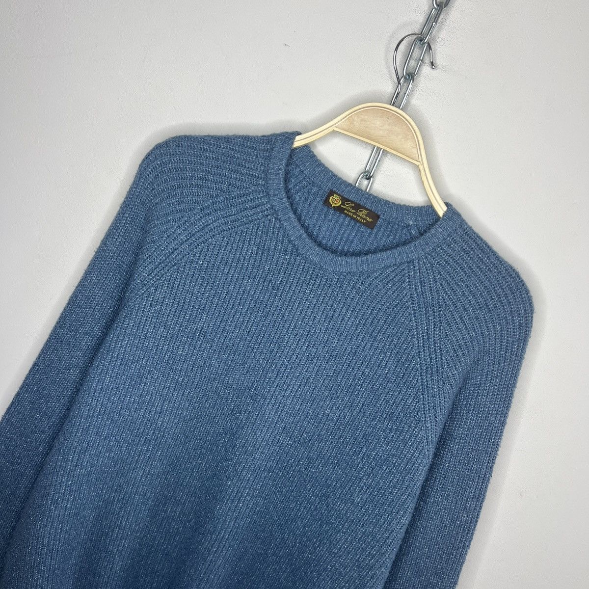 Loro Piana Loro Piana Wool Jumper Sweater Knitted Blue Size US M / EU 48-50 / 2 - 4 Thumbnail