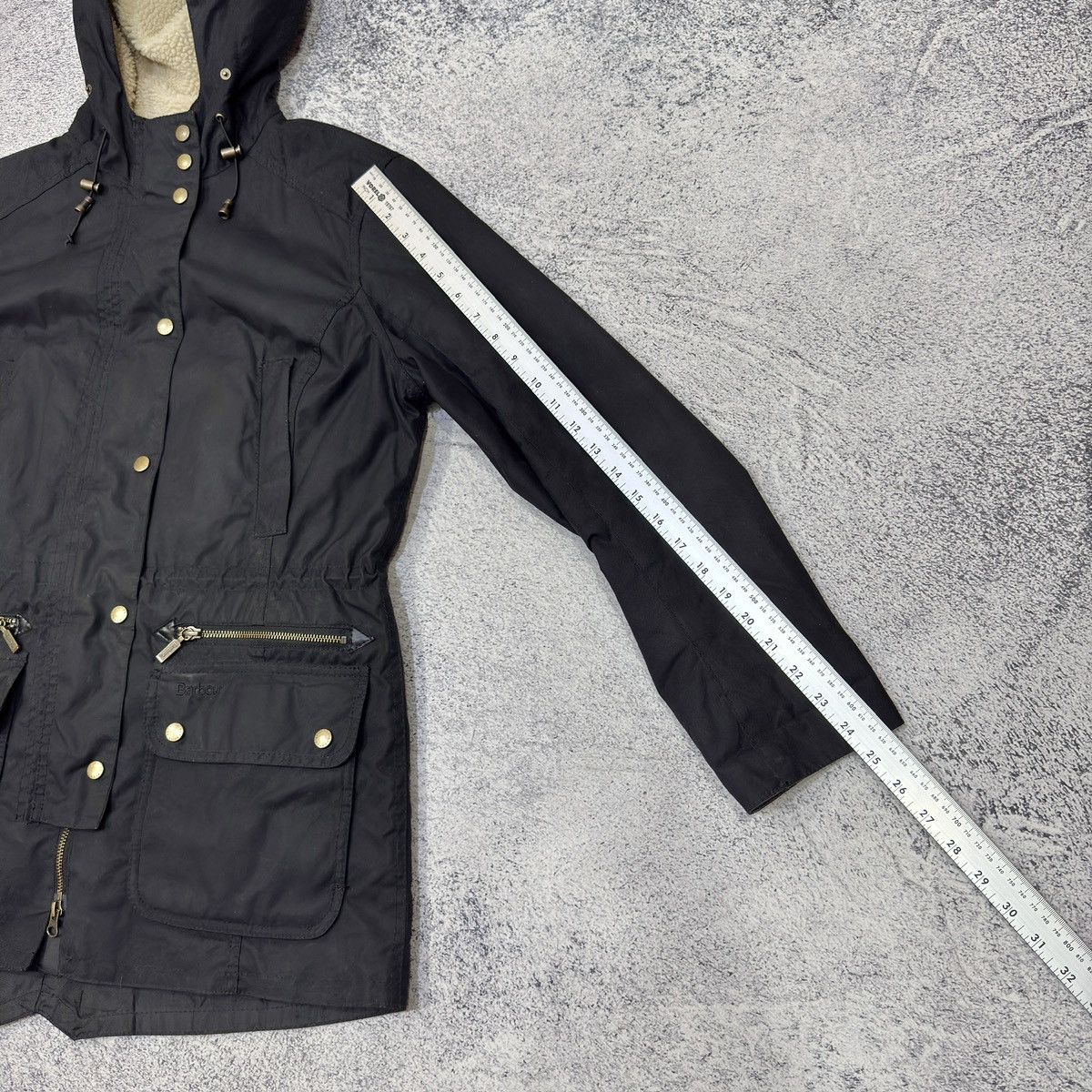 Barbour Barbour Kelsall Womens Black Waxed Parka Raincoat L size Size L / US 10 / IT 46 - 22 Thumbnail