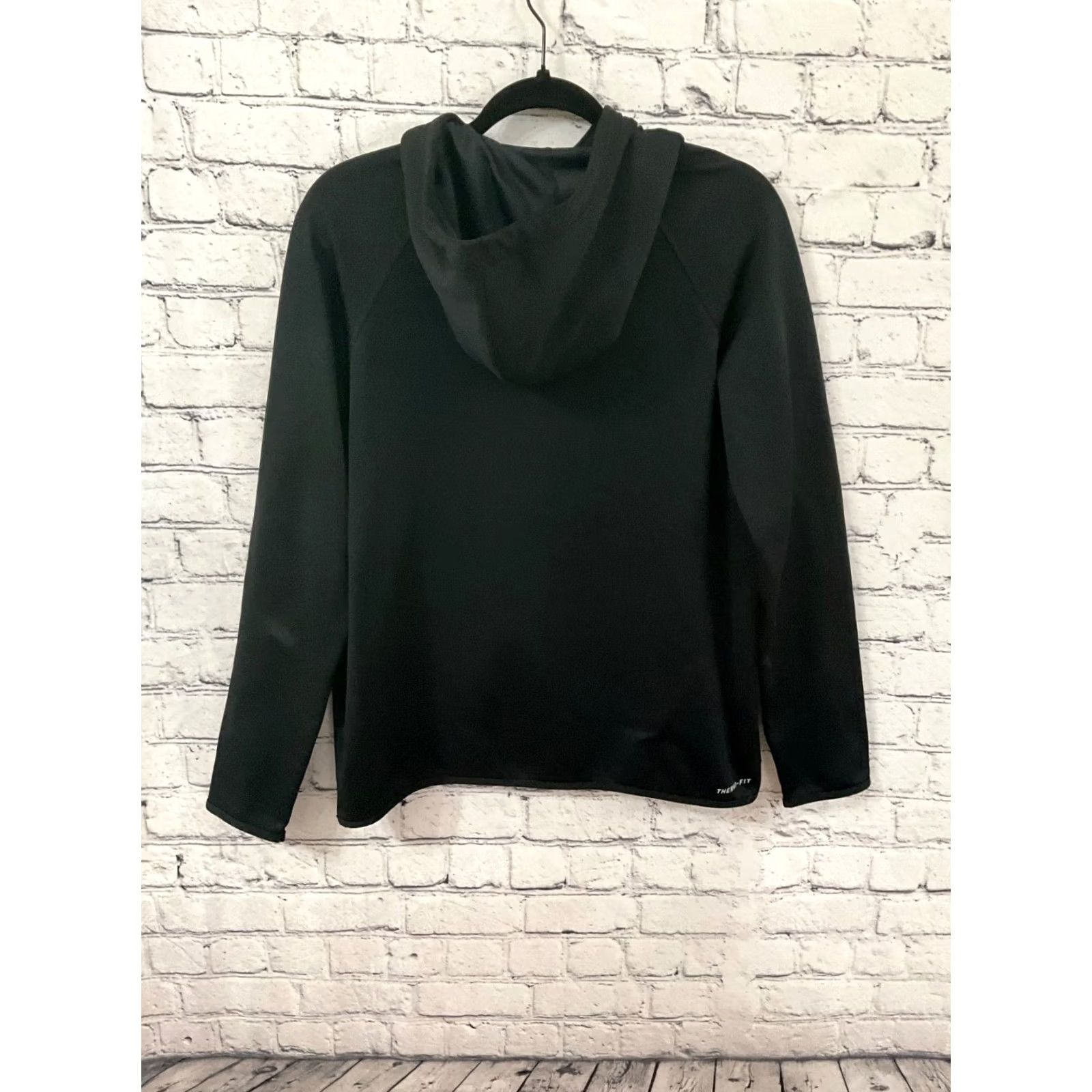 Nike Nike All Time Swoosh Patch Therma Fit Hoodie Sweatshirt M Black Solid Men Pullover Hooded Sweatshirt - Size US M / EU 48-50 / 2 - 3 Thumbnail