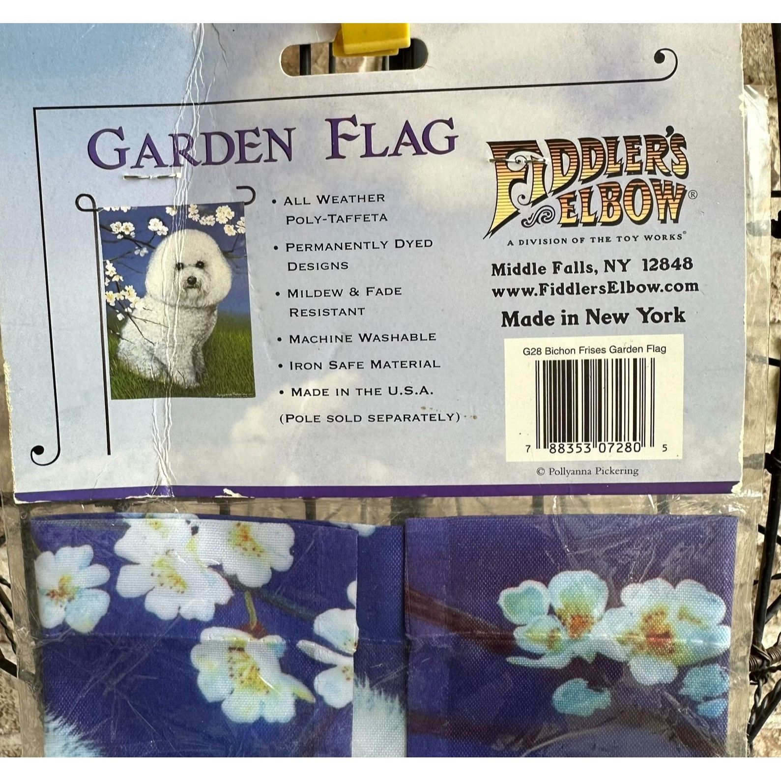 Vintage Bichon Frise Garden Flag Retired 12 x 16 inches New in Packa Size ONE SIZE - 6 Thumbnail