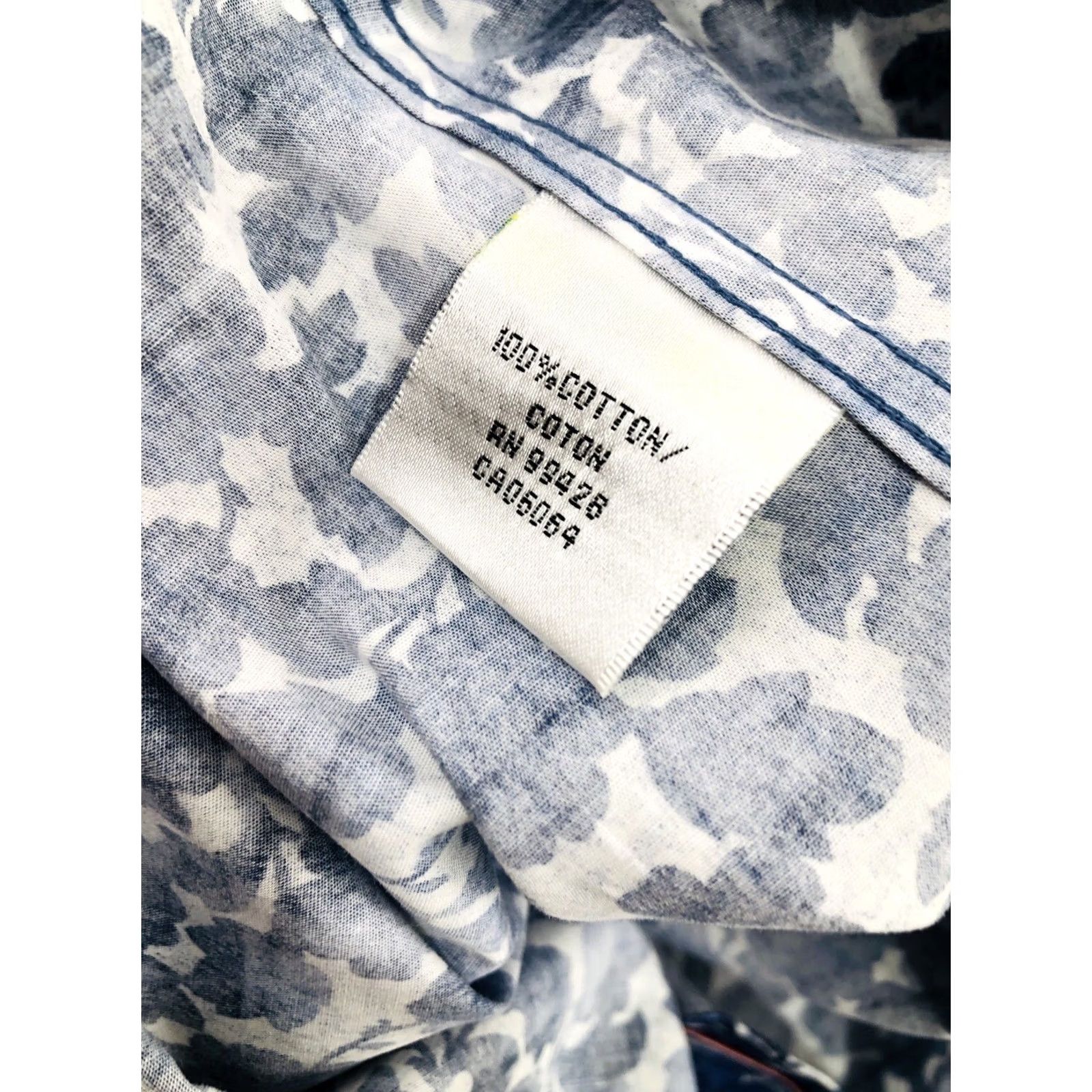 BUGATCHI BUGATCHI Mens S Shirt Floral White / Blue Button-Up Size US S / EU 44-46 / 1 - 6 Thumbnail