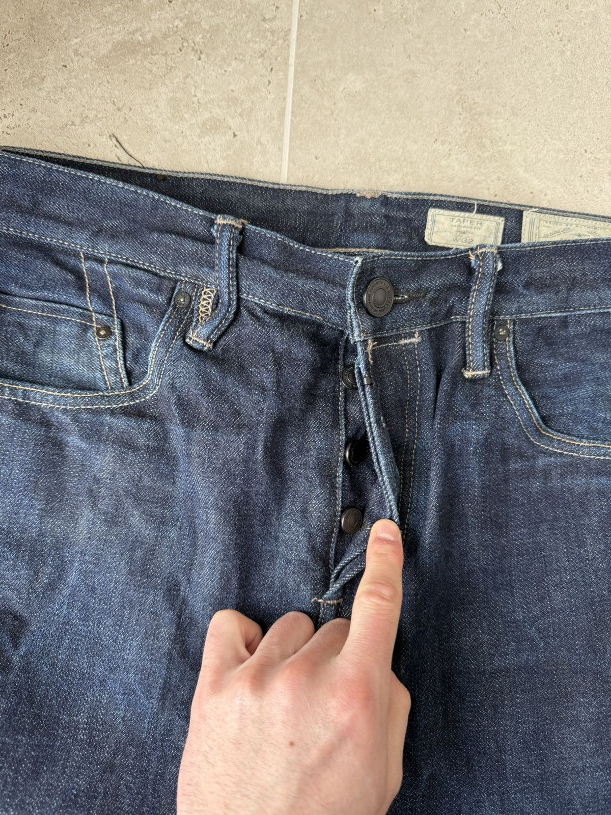 Allsaints AllSaints Okayama Japanese Selvedge Denim Jeans Size US 32 / EU 48 - 3 Thumbnail