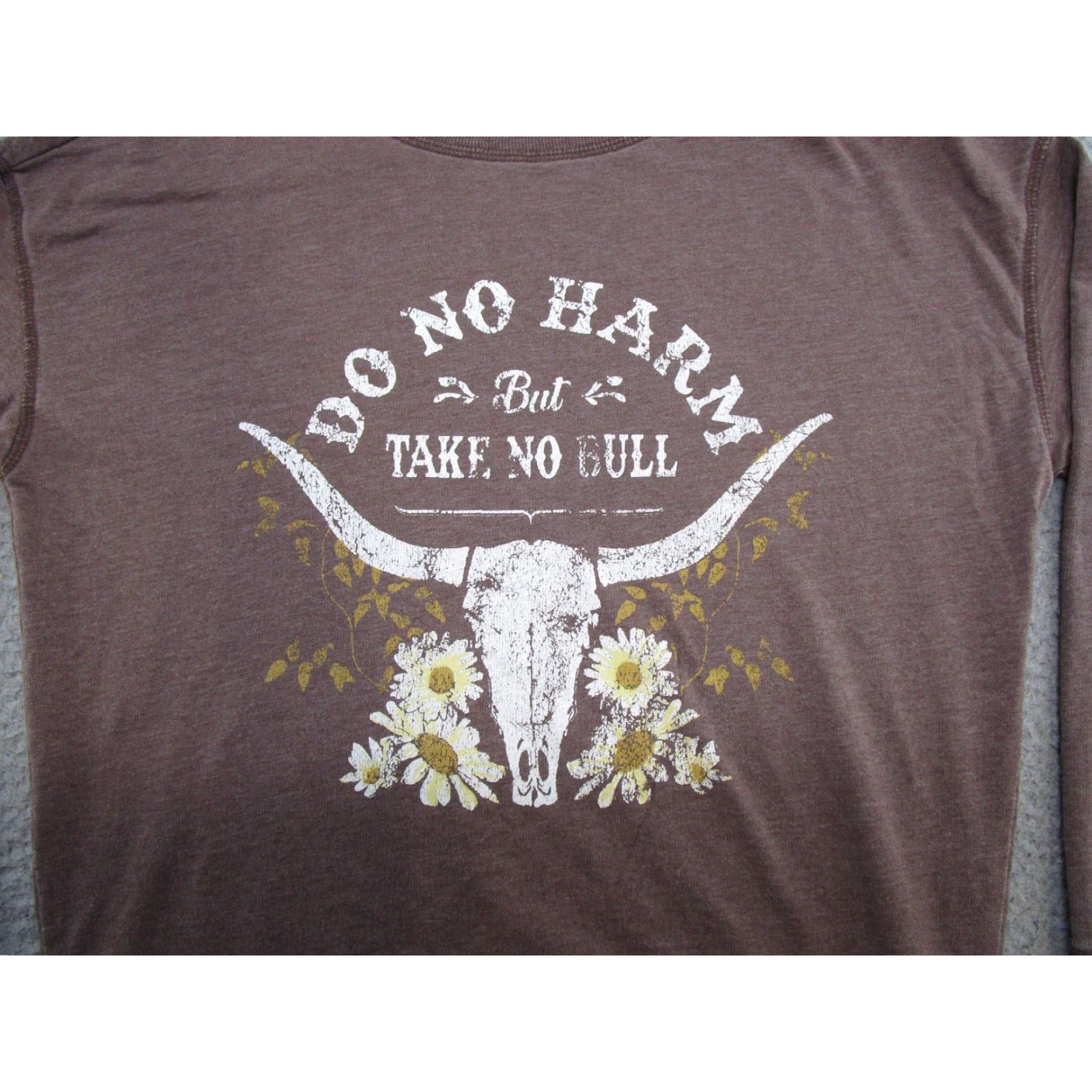 Vintage Maurices Do No Harm Take No Bull Lightweight Sweatshirt Women's Western Size XS Size XS / US 0-2 / IT 36-38 - 2 Thumbnail