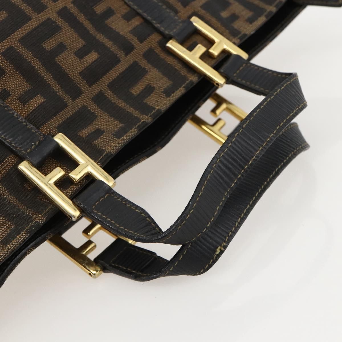 Fendi FENDI Zucca Canvas Hand Bag Brown Black Auth 175625 - Size ONE SIZE - 7 Thumbnail