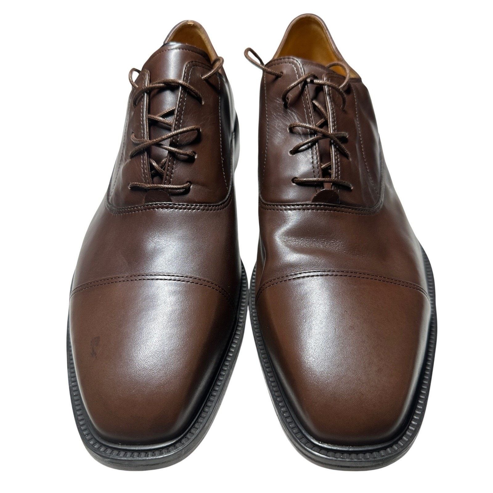 Rockport Rockport Reserve Mens 13 Brown Leather Cap Toe Oxfords NWT Size US 13 / EU 46 - 3 Thumbnail