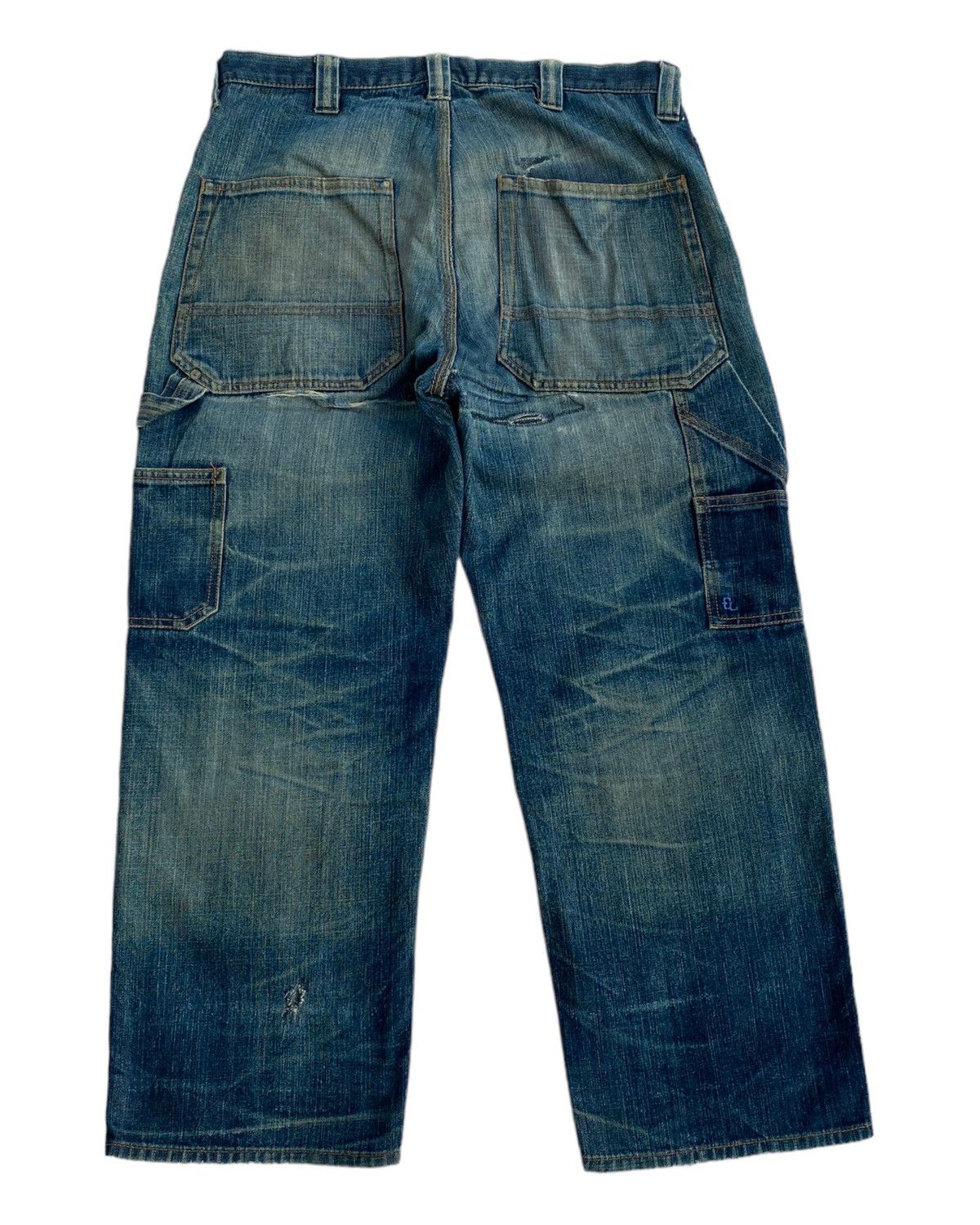 Japanese Brand VINTAGE ELNEST BAGGY DOUBLE KNEE DENIM CARPENTER JEANS Size US 34 / EU 50 - 2 Thumbnail