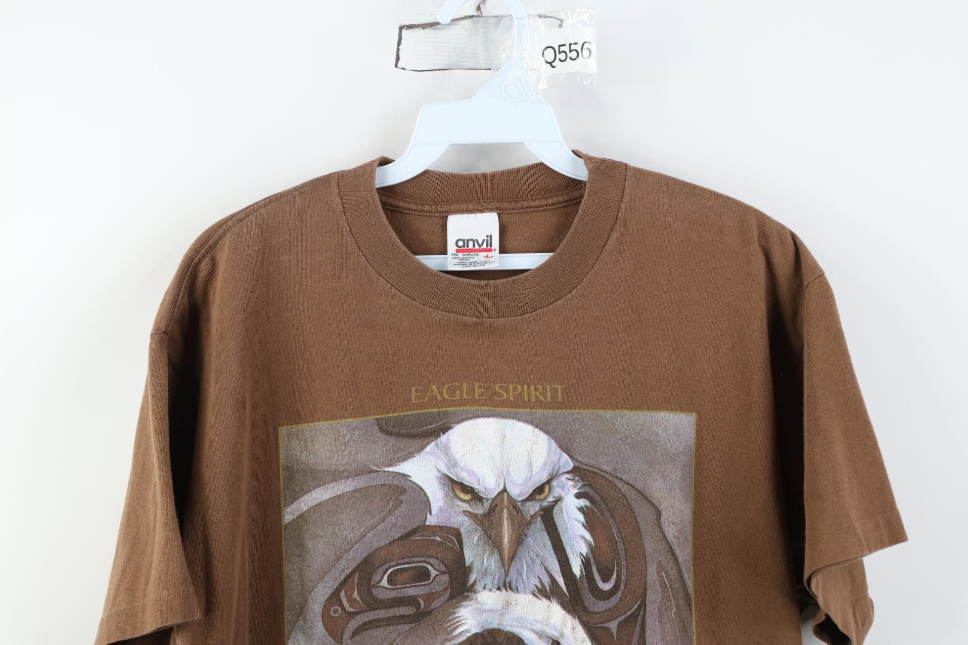 Vintage Vintage 90s Streetwear Folk Art Eagle Spirit Feather T-Shirt Size US L / EU 52-54 / 3 - 2 Thumbnail