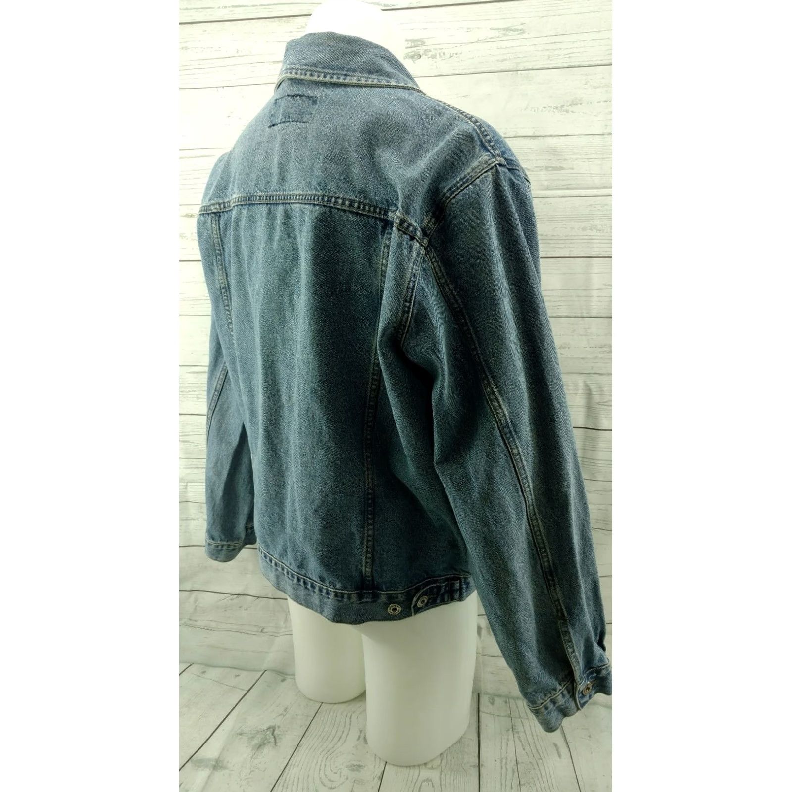 Wrangler Wrangler Hero Denim Jean Trucker Jacket Blue Mens XL Brothers? Size US 36 / EU 52 - 6 Thumbnail
