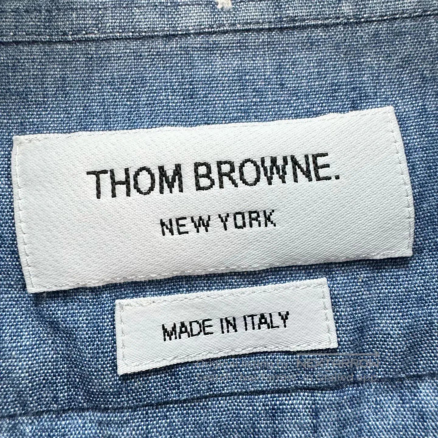 Thom Browne thom browne blue striped denim shirt. Size US S / EU 44-46 / 1 - 7 Thumbnail