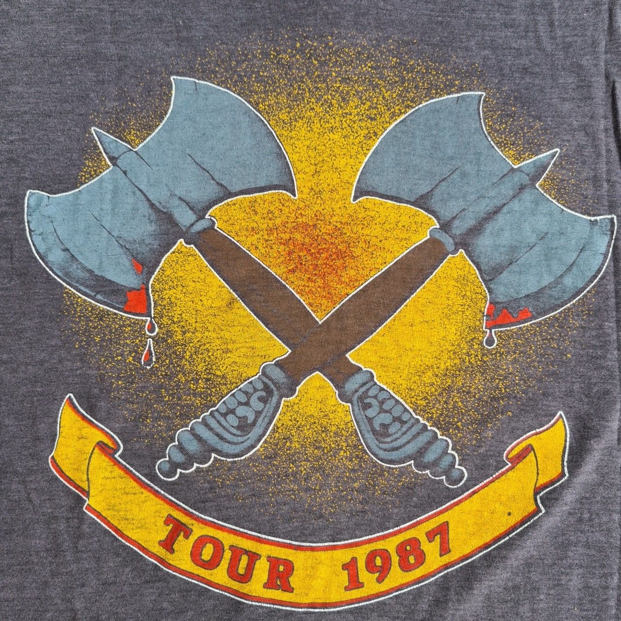 Band Tees × Vintage *RARE* VINTAGE 80s 1987 MOLLY HATCHET BAND TEE ROCK SHIRT Size US XL / EU 56 / 4 - 5 Thumbnail