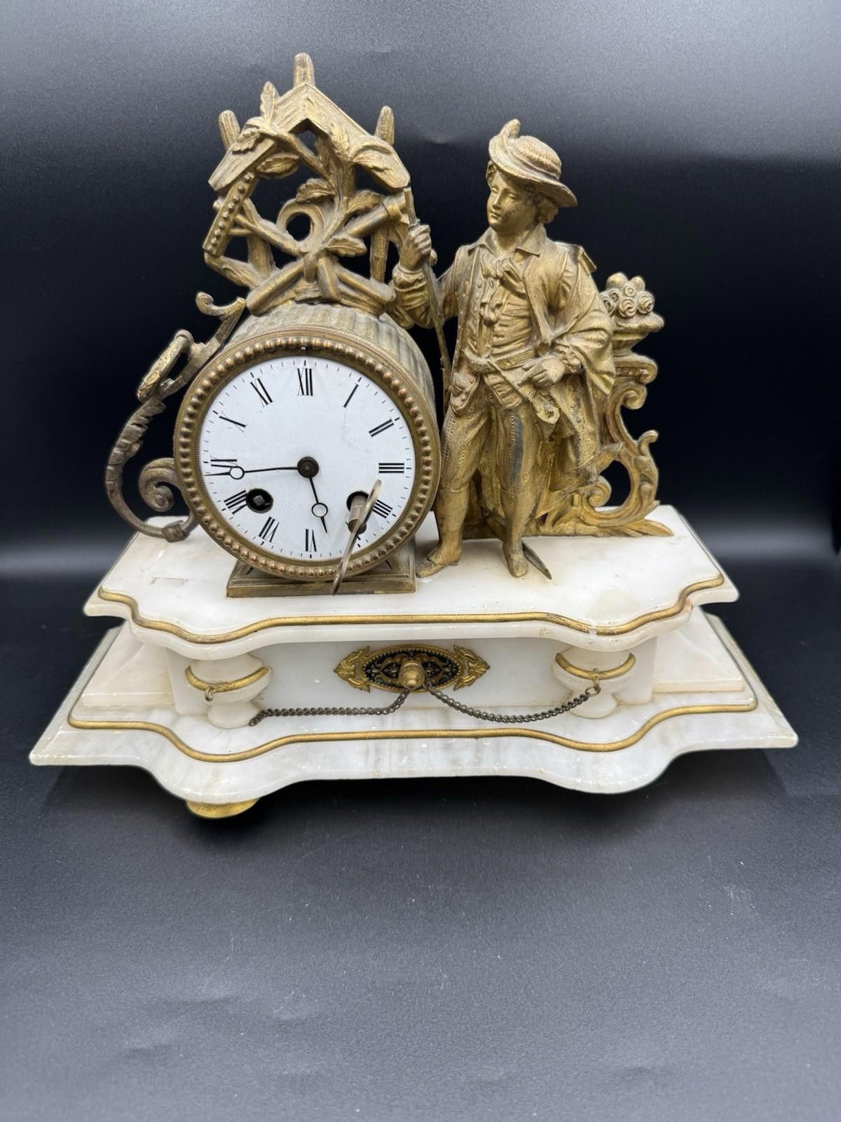 Other Antique Japy Freres Figural Musketeer Mantel Clock H. Molle Size ONE SIZE - 1 Thumbnail