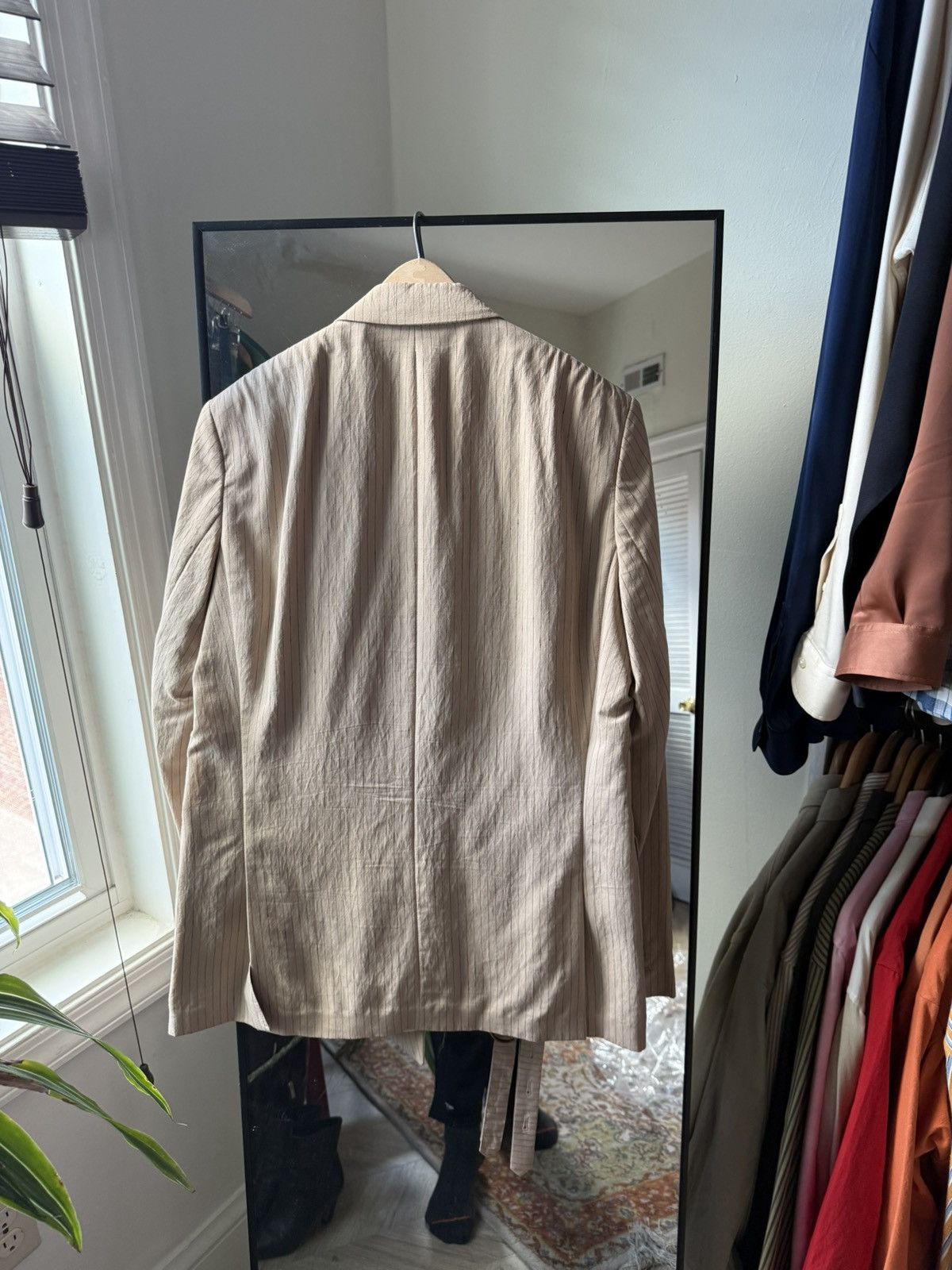 Nanushka Nanushka malvin latte striped suit 50 Size 40R - 4 Thumbnail