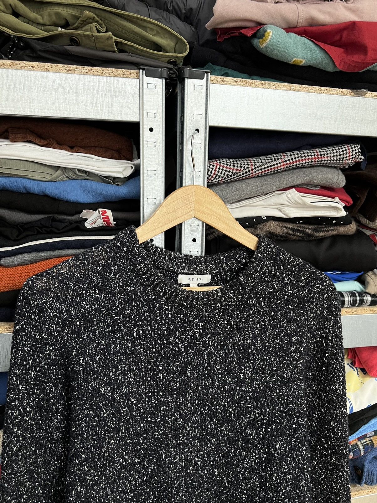 Reiss Men’s Reiss Gerry Sweater Pullover Marled Knit Cotton Size S Size US S / EU 44-46 / 1 - 2 Thumbnail