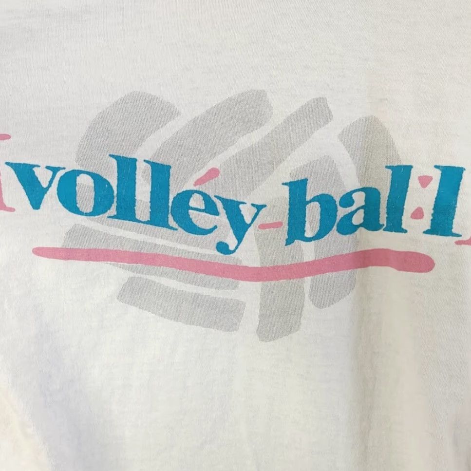 Mossimo VINTAGE Mossimo Beach Volleyball T Shirt Mens Size Large White Cotton 80s Sports Made In USA Surf Skater 80s Mens Tee Size US L / EU 52-54 / 3 - 6 Thumbnail
