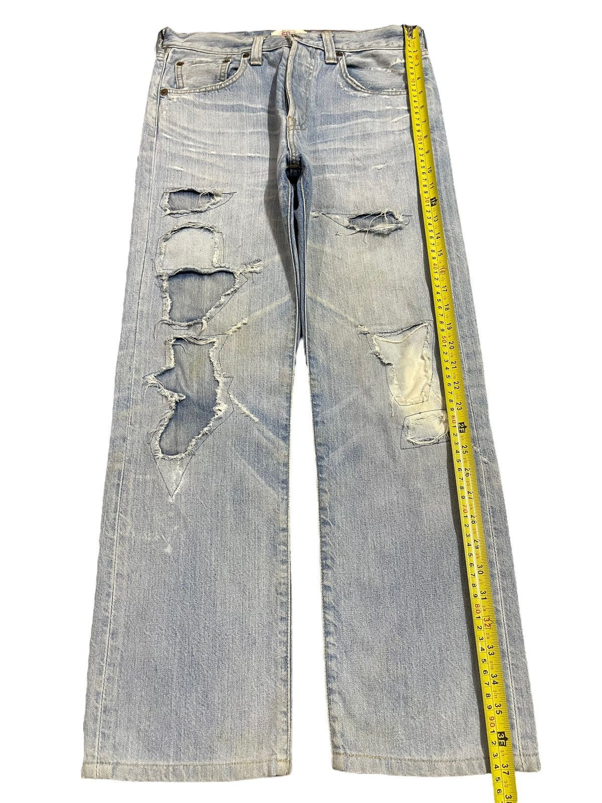 Levi's Vintage 90s Levis 501 Blue Wash Style Distressed Baggy Jeans Size US 29 - 14 Thumbnail