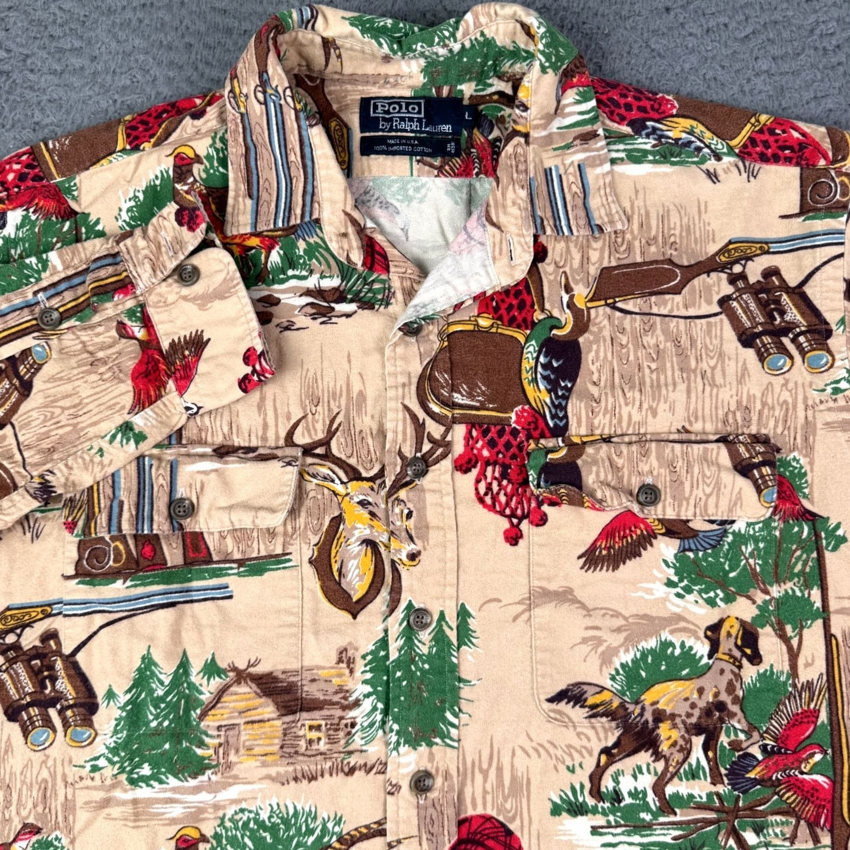 Polo Ralph Lauren VINTAGE Polo Ralph Lauren Shirt Mens L Quail Hunting Country Sportsman USA 90s Size US L / EU 52-54 / 3 - 2 Thumbnail