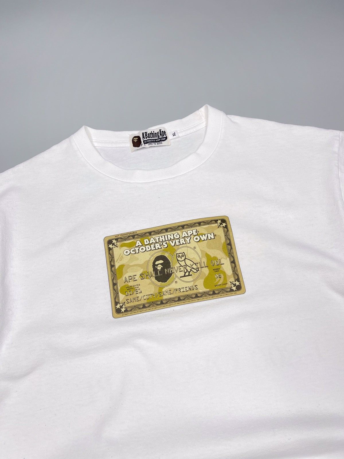 Bape × October's Very Own Bape x OVO Gold Card Tee Size US XL / EU 56 / 4 - 6 Thumbnail