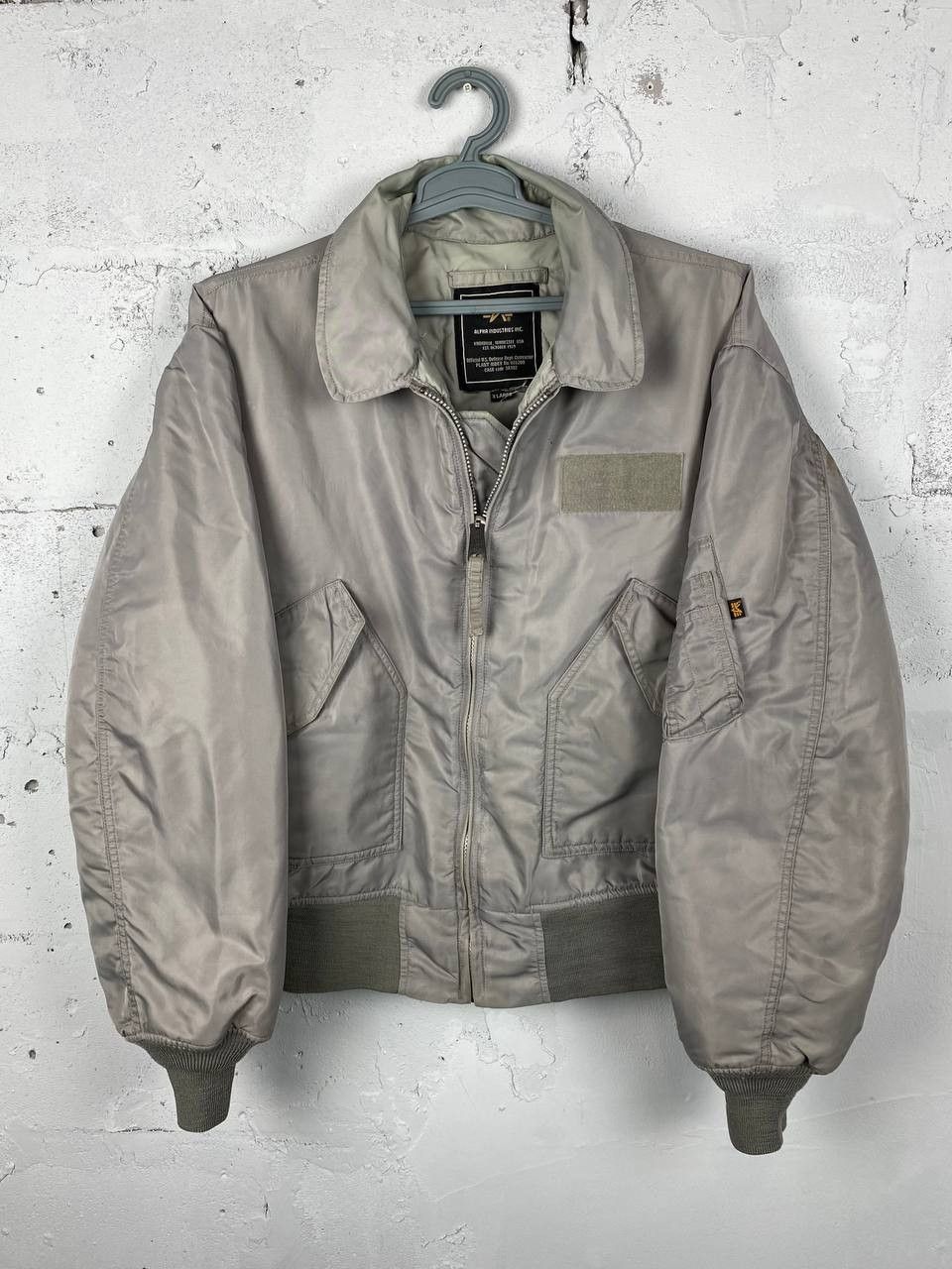 Vintage VINTAGE Alpha Industries Bomber Jacket CWU-45 Silver | Grailed